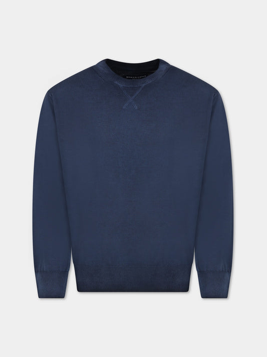 Maglione blu per bambino con logo,North Sails,796162 000 0802