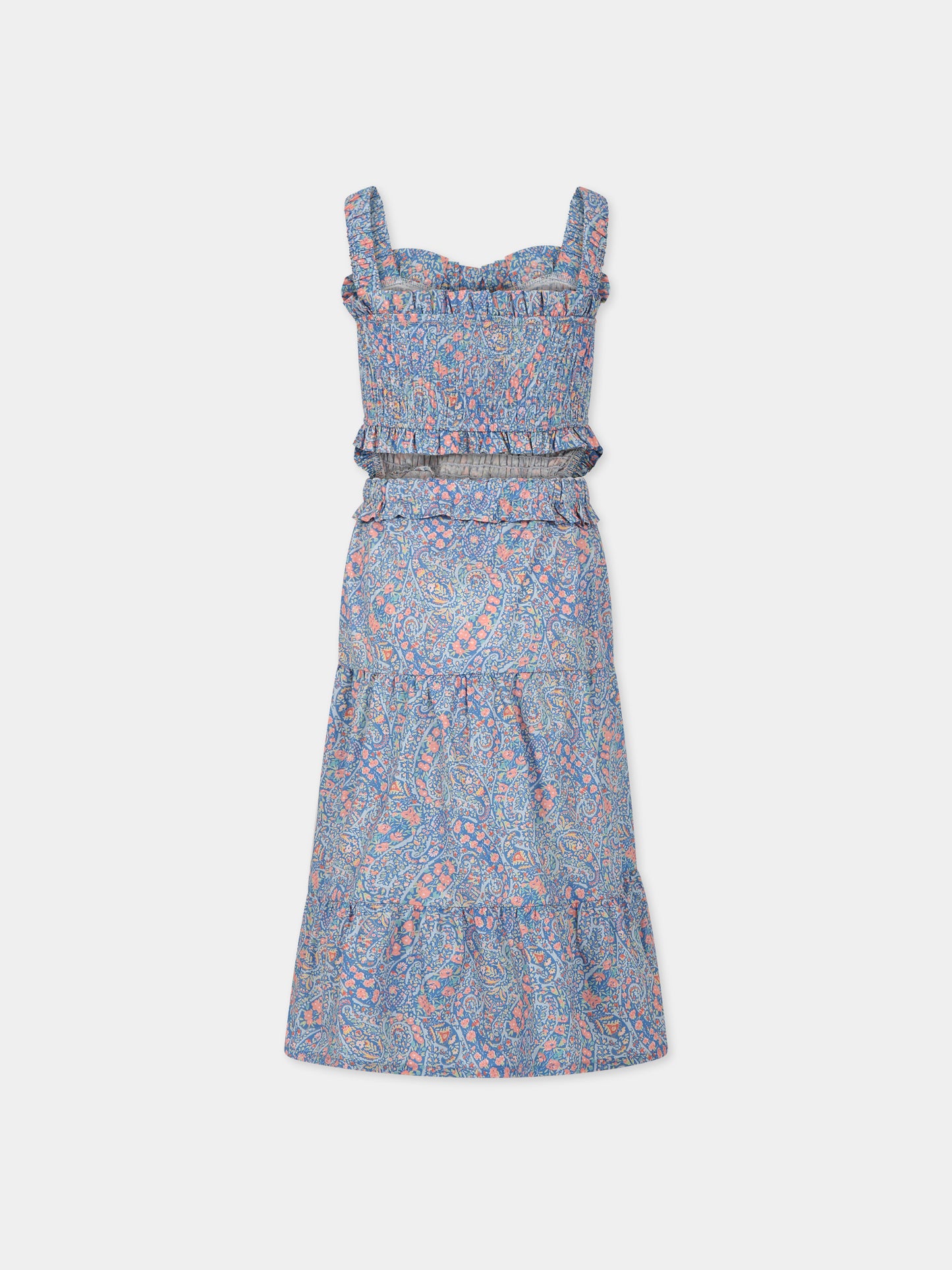 Vestito blu per bambina con stampa liberty  Bourton Bloom,The New Society,S23 K WV01 ALBERTINA