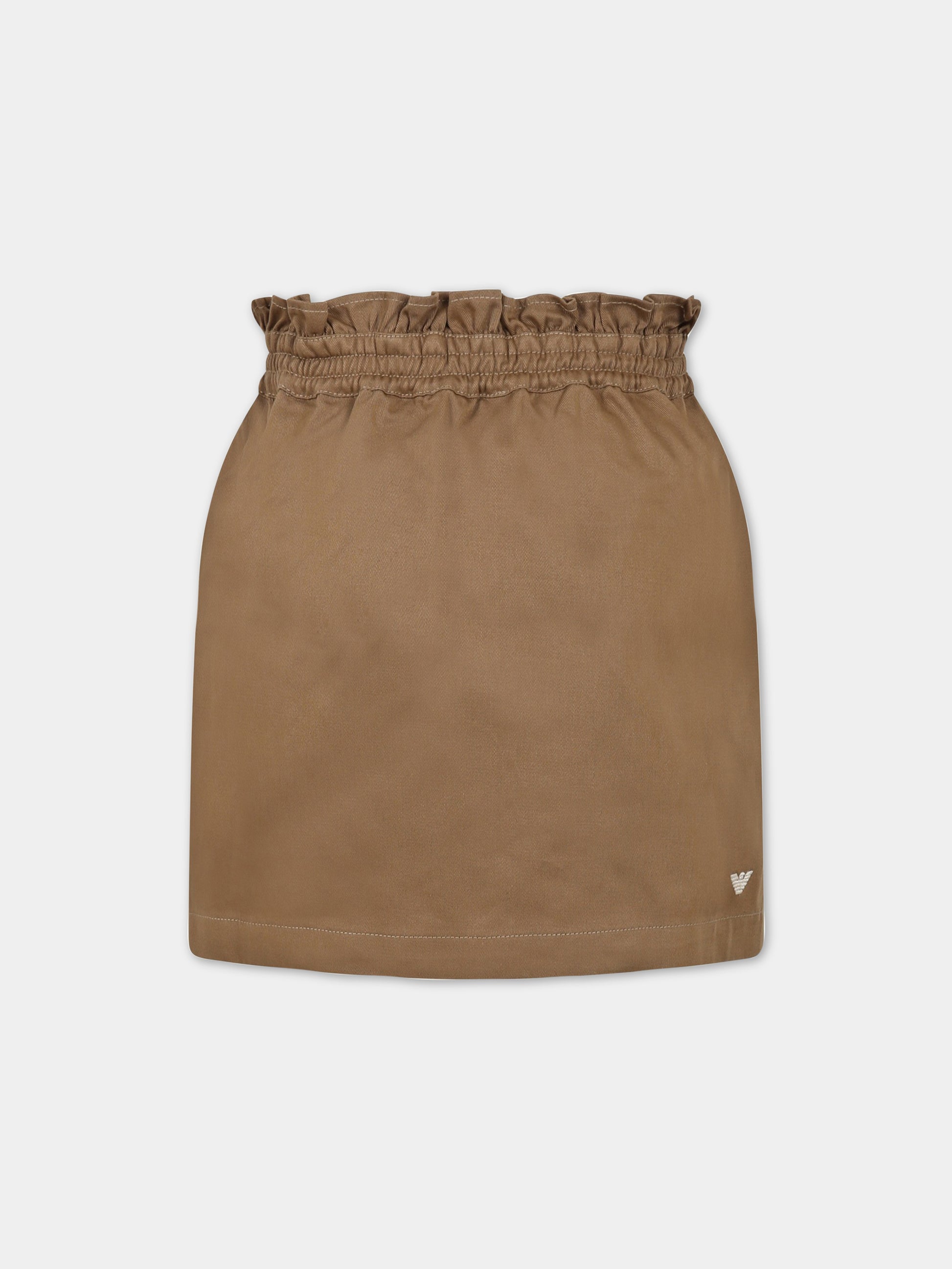 Gonna verde per bambina con iconico aquilotto,Armani Junior,3R3N08 1NX0Z 0409