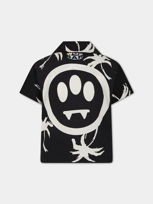 Camicia nero per bambino con logo,Barrow,032934 110