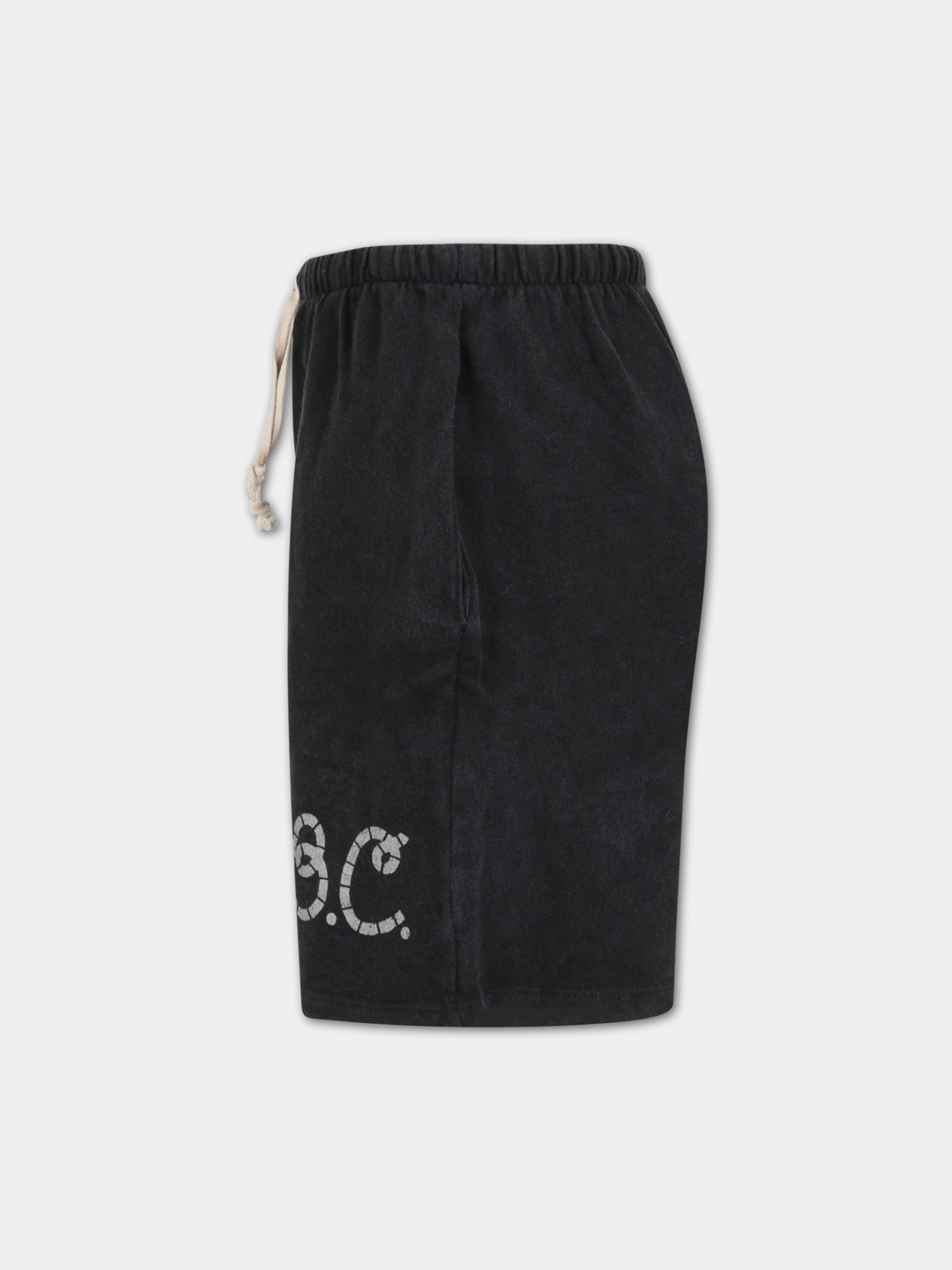 Shorts grigi per bambino con logo bianco,Bobo Choses,123AC069