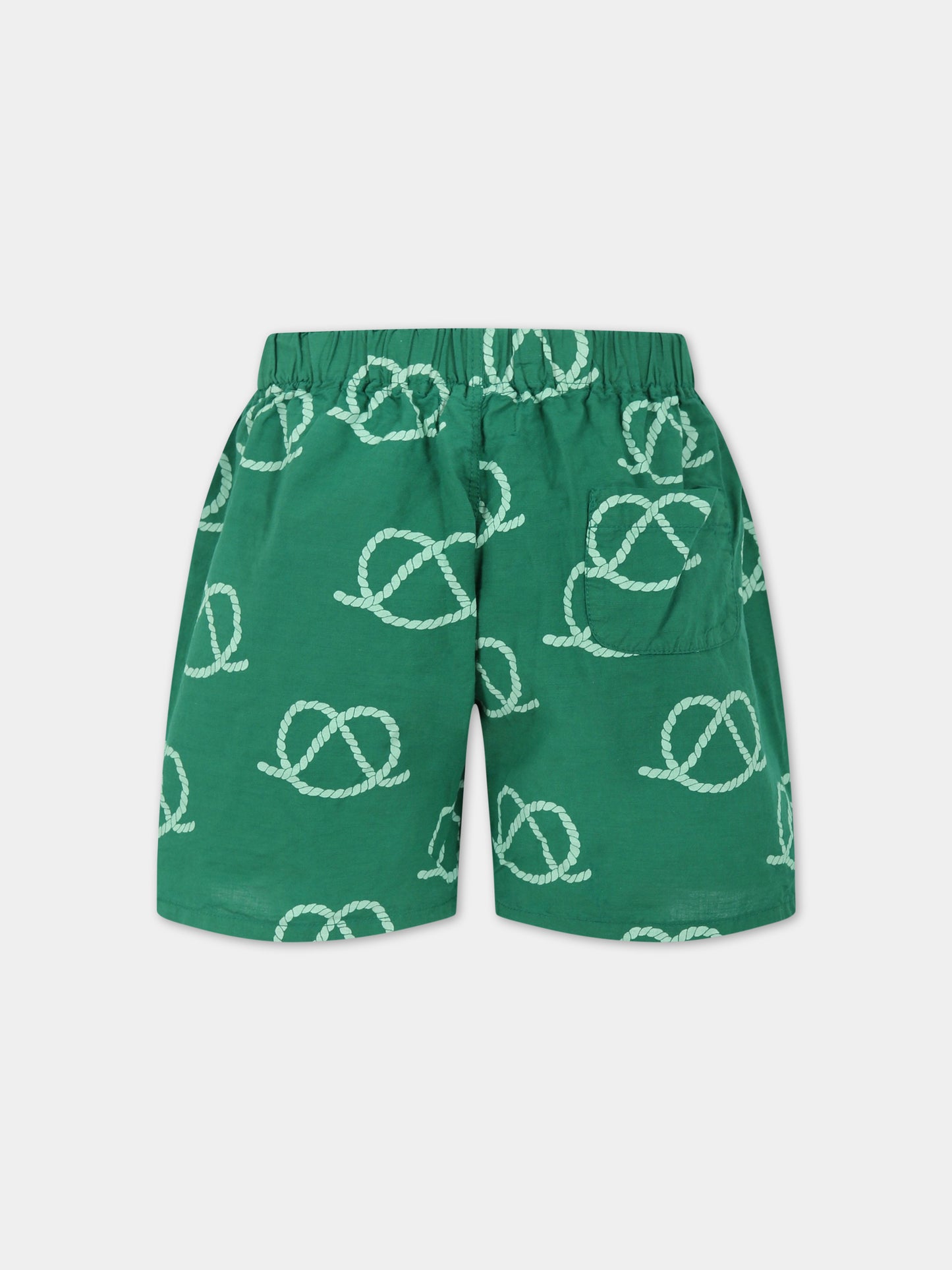 Shorts verde per bambino con logo,Bobo Choses,123AC078