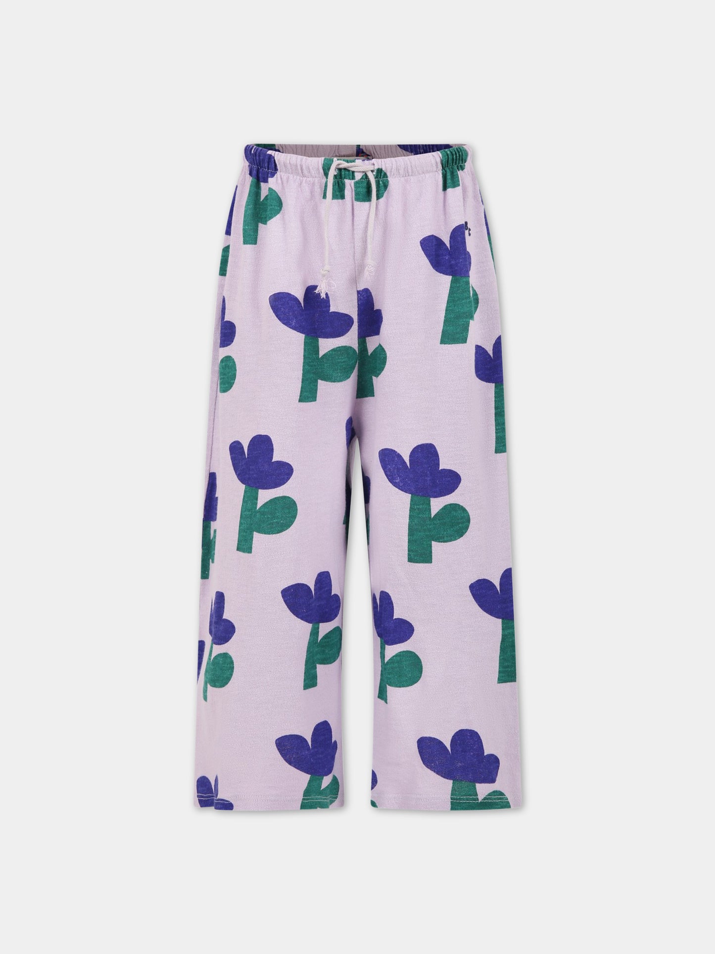 Pantaloni viola per bambina con logo,Bobo Choses,123AC084