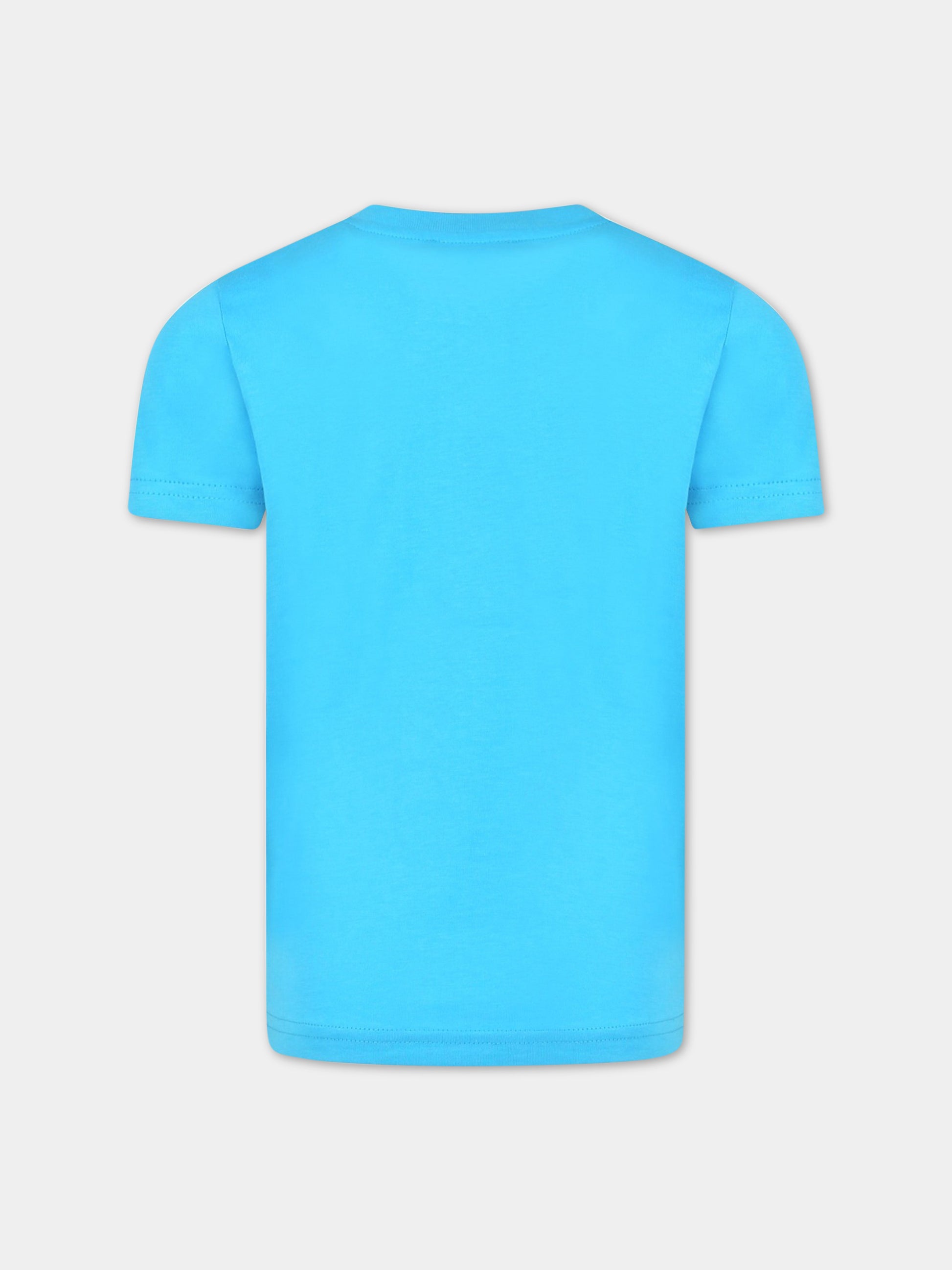 T-shirt azzurra per bambino con logo,Dsquared2,DQ1359 D00MV DQ818