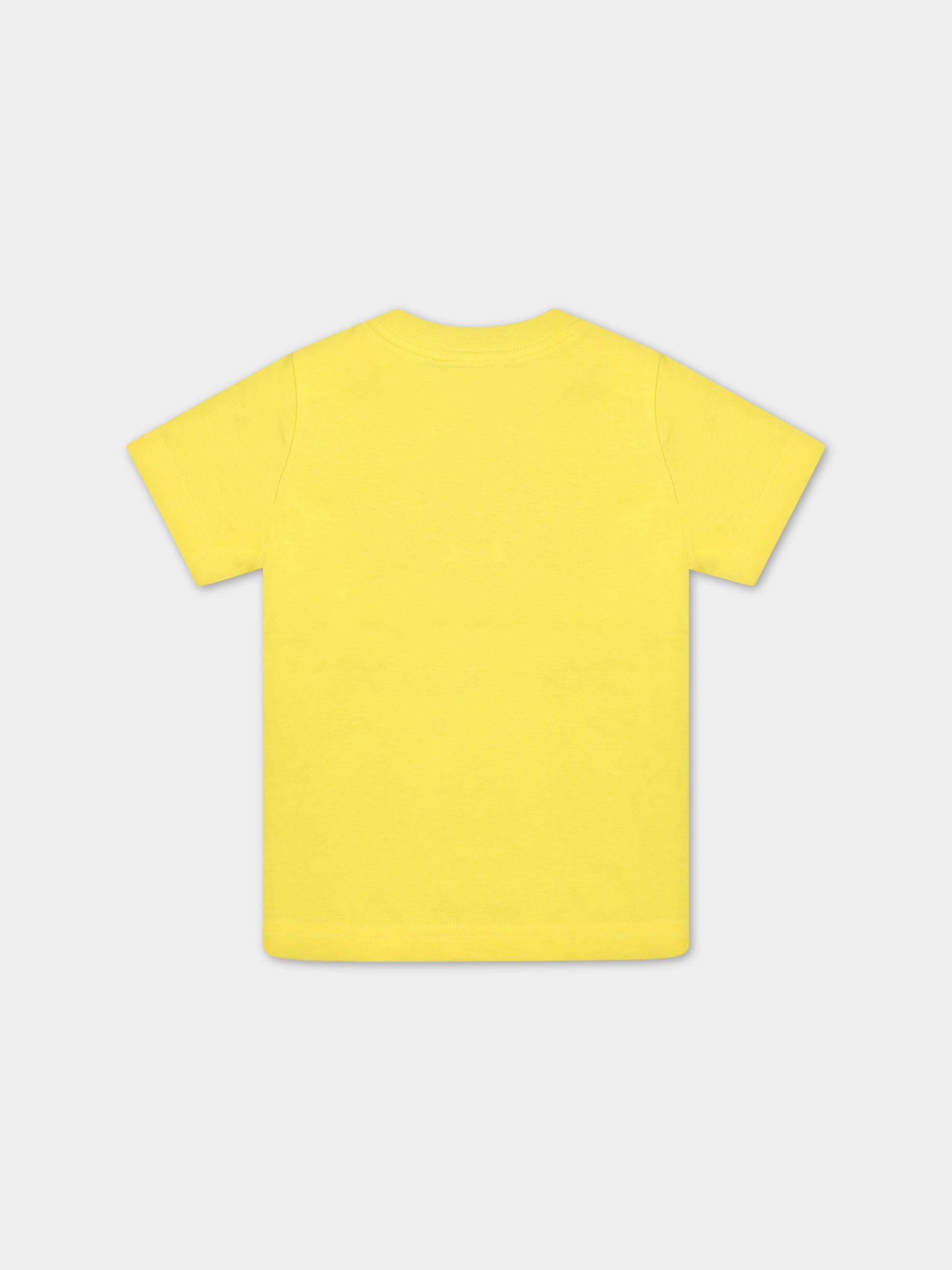 T-shirt gialla per neonato con stampa,Dsquared2,DQ1640 D004G DQ205
