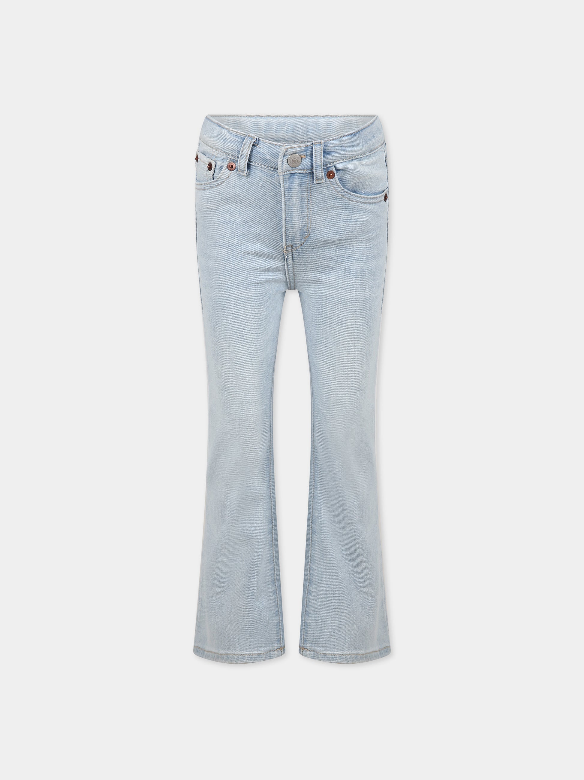 Jeans celeste per bambina con patch logo,Levi's Kids,LK3EG970 3EG970 L6Q