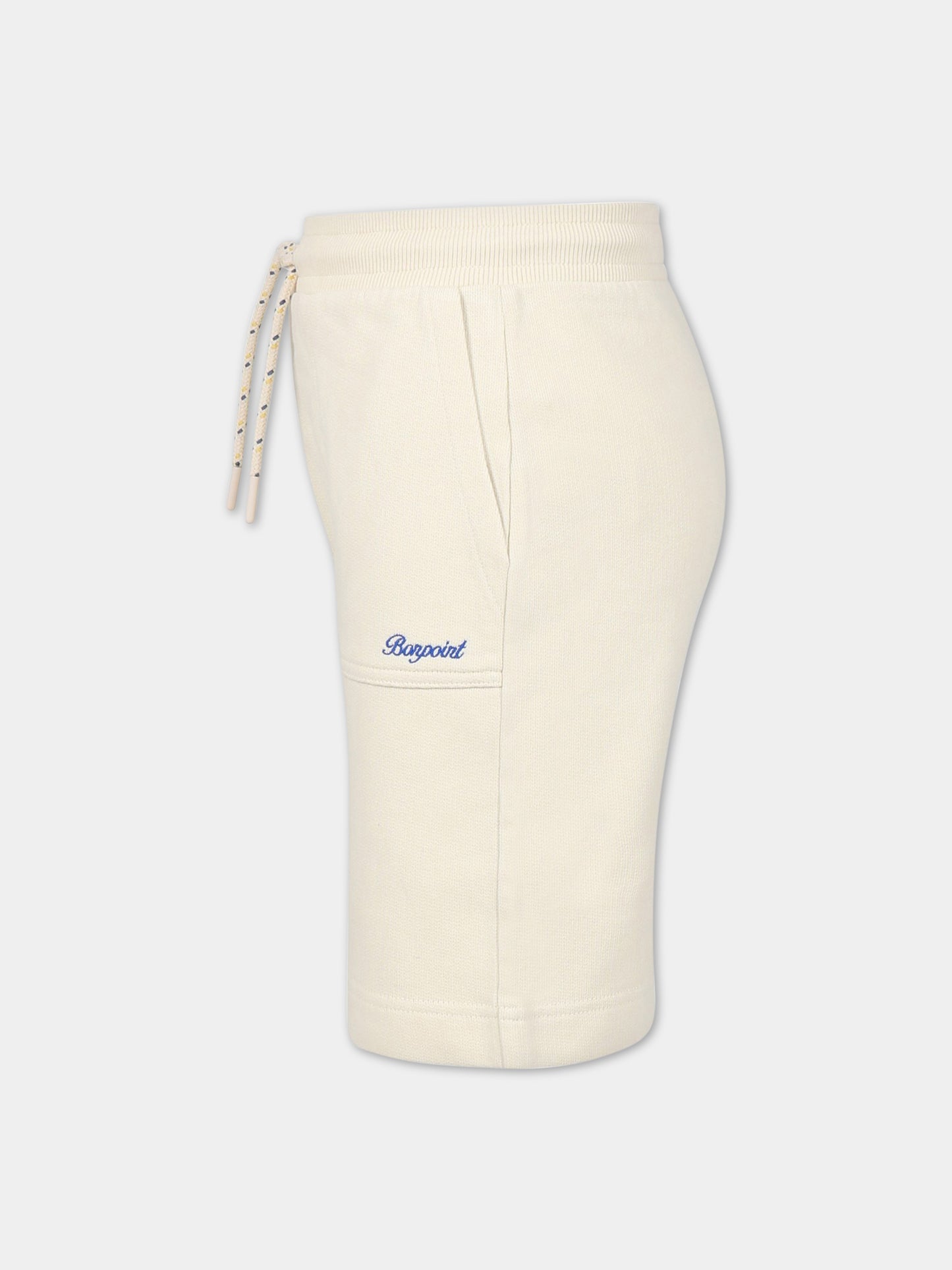 Shorts avorio per bambino con logo,Bonpoint,S03BBEW00008 003A