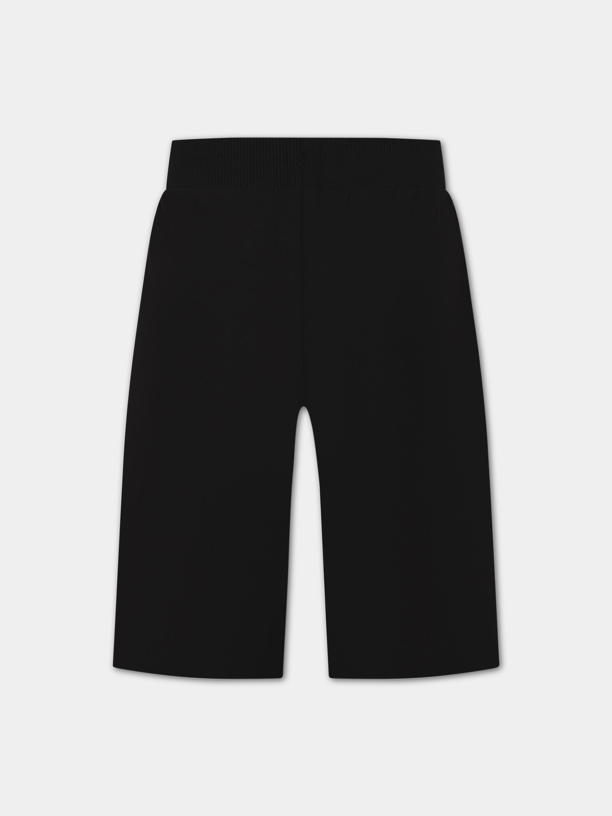 Shorts nero per bambino con logo,Moschino Kids,HPQ007 LDA27 60100