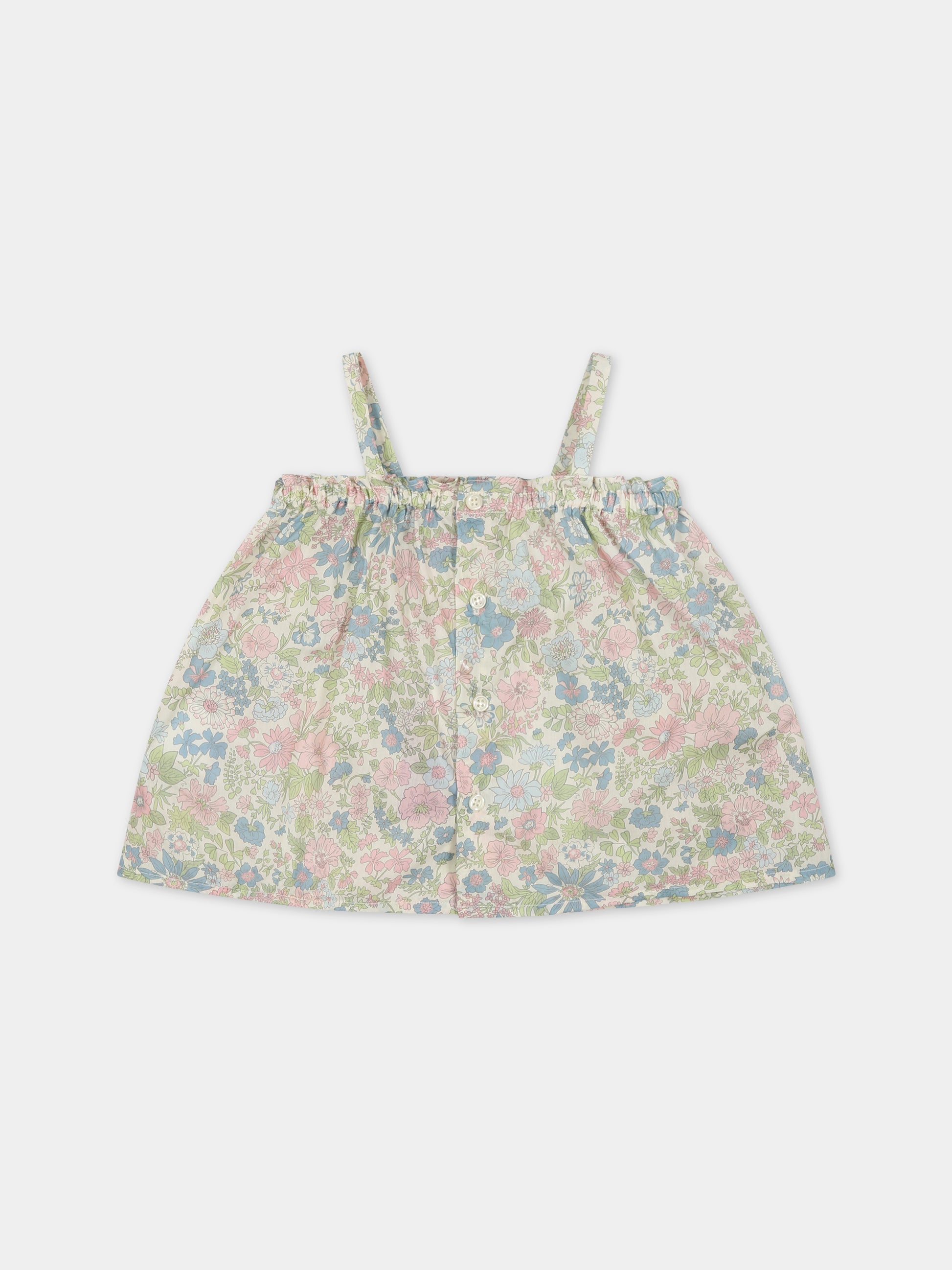 T-shirt multicolor per neonata con stampa fiori,Bonpoint,S03XBLW00104 520