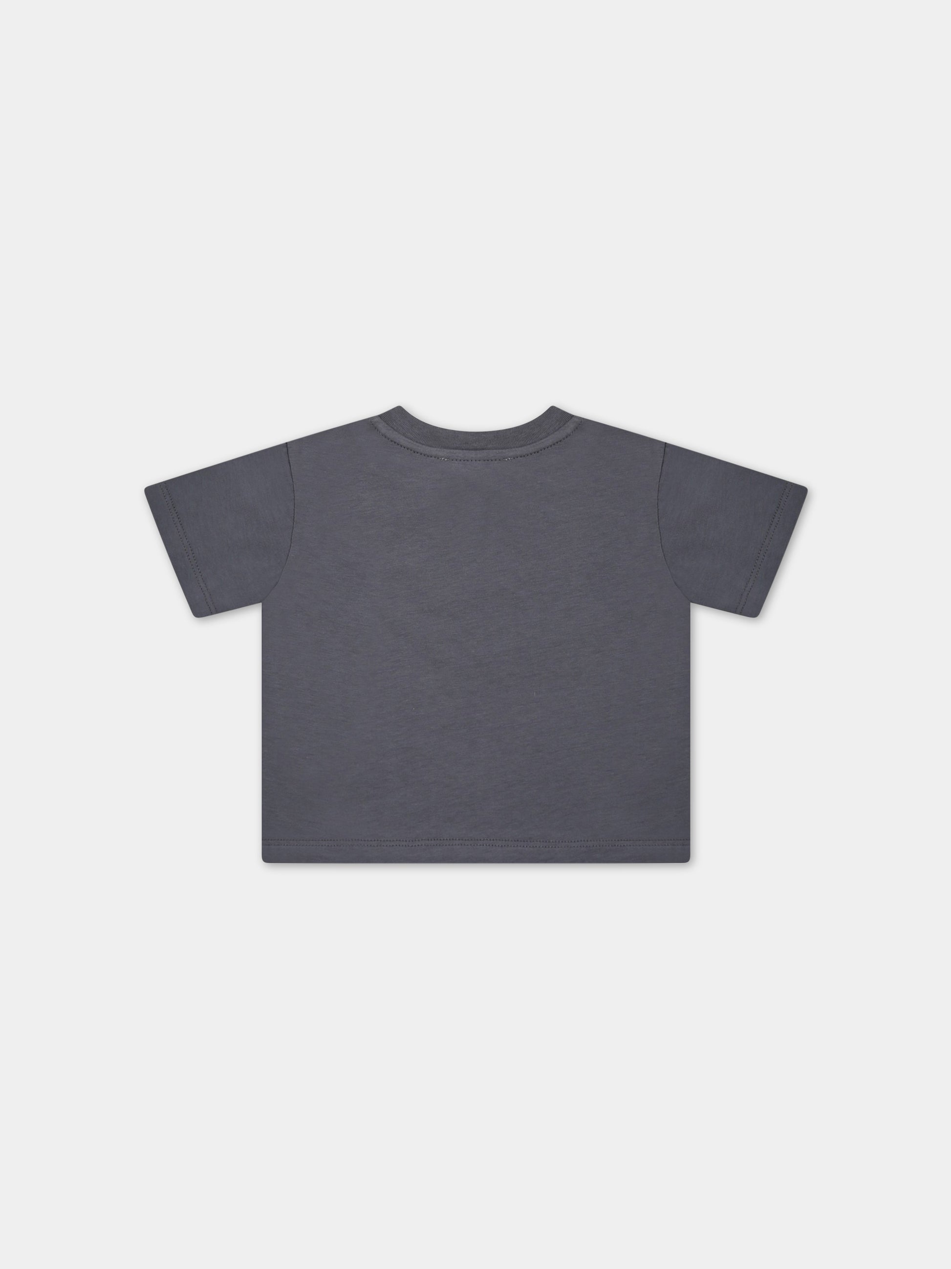 T-shirt grigia per neonato con logo,Bonpoint,S03YTSK00101 114