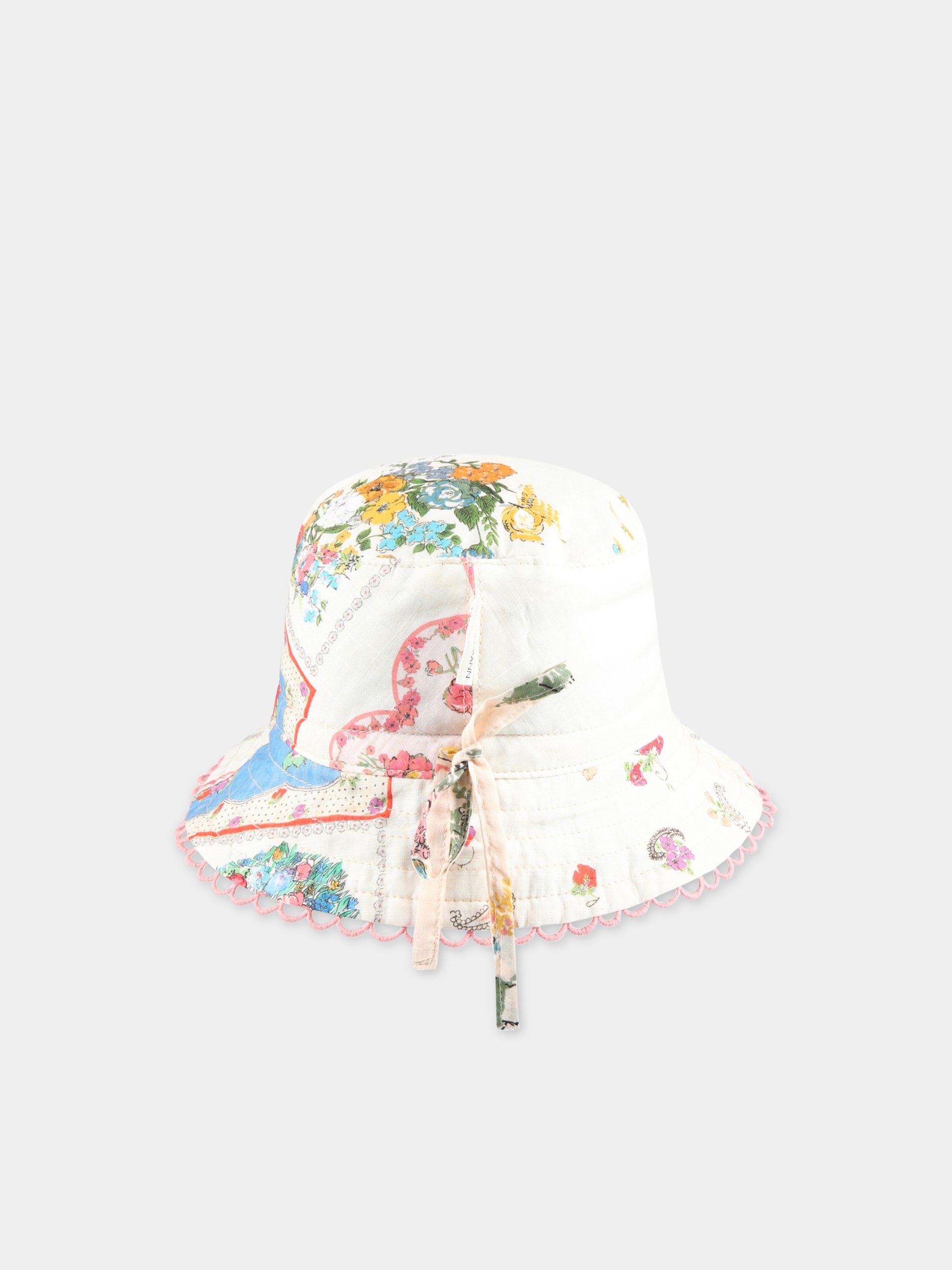 Cloche multicolor per bambina con stampa floreale,Zimmermann,1887RS23 PPAF