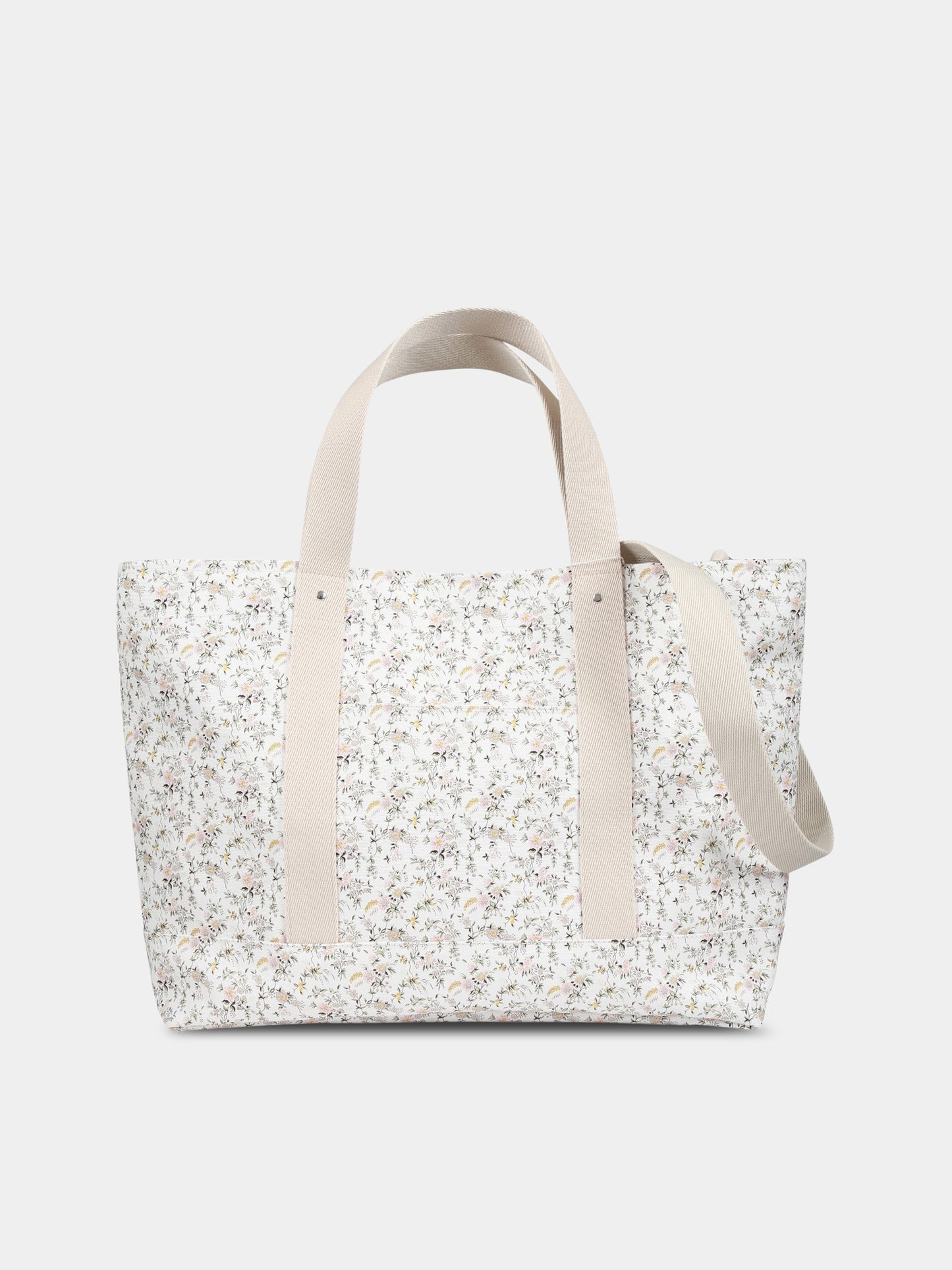 Borsa-mamma bianco per neonata con stampa floreale,Bonpoint,S03ZBAW00100 502B