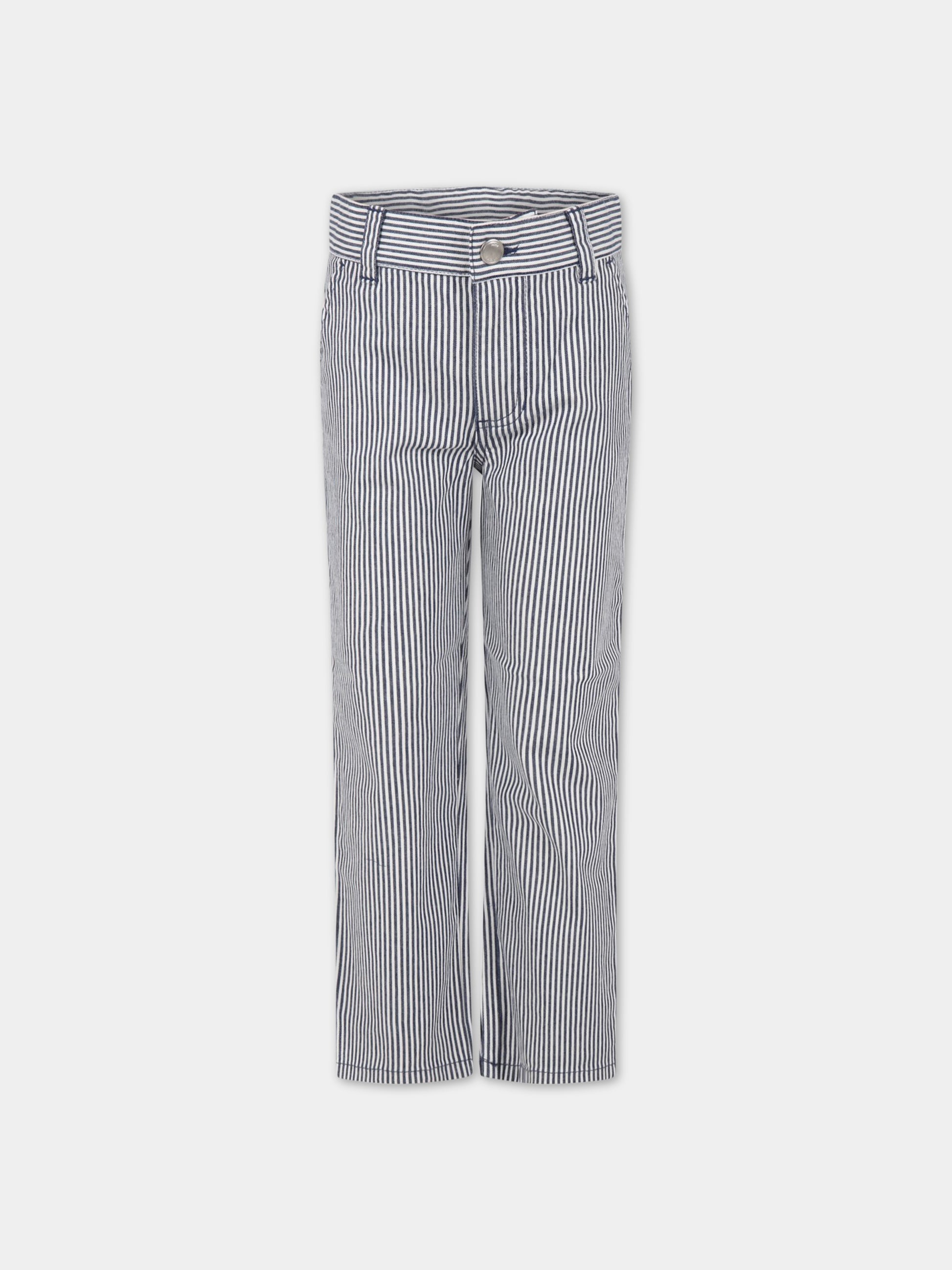 Pantaloni multicolor per bambino,Petit Bateau,A06K3 MEDIEVAL/MARSHMALLOW