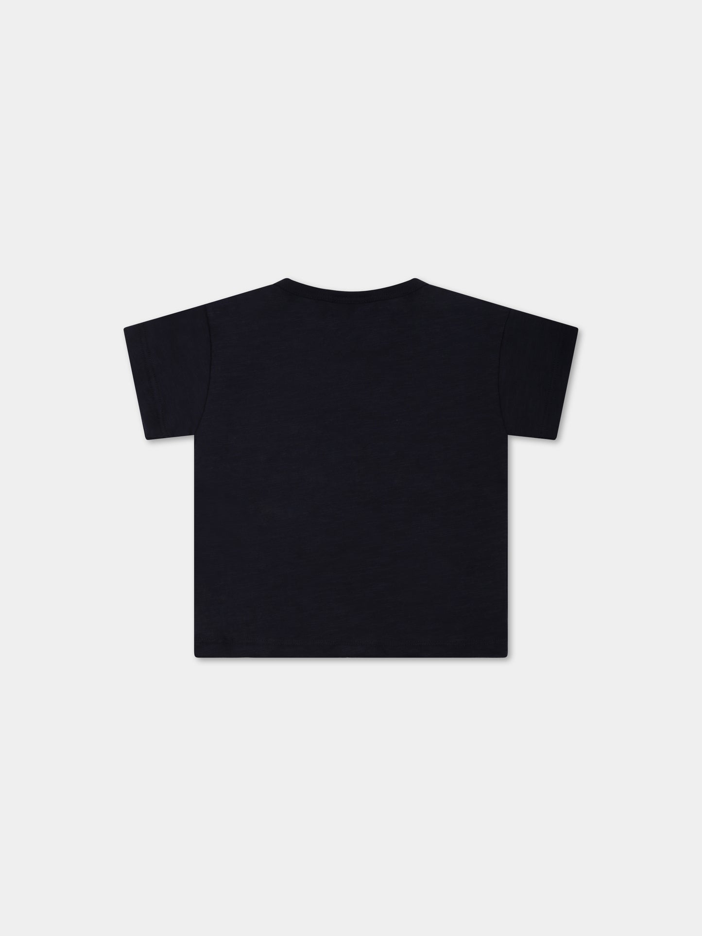 T-shirt blu per neonato con logo,Petit Bateau,A07BA SMOKING
