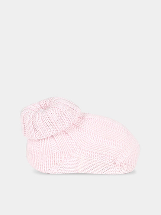 Babbucce rosa per neonata,Scaldacuore,NE34 ROSA