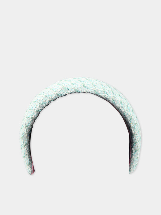 Cerchietto verde per bambina con paillettes,Simonetta,SS0B24 E0103 708