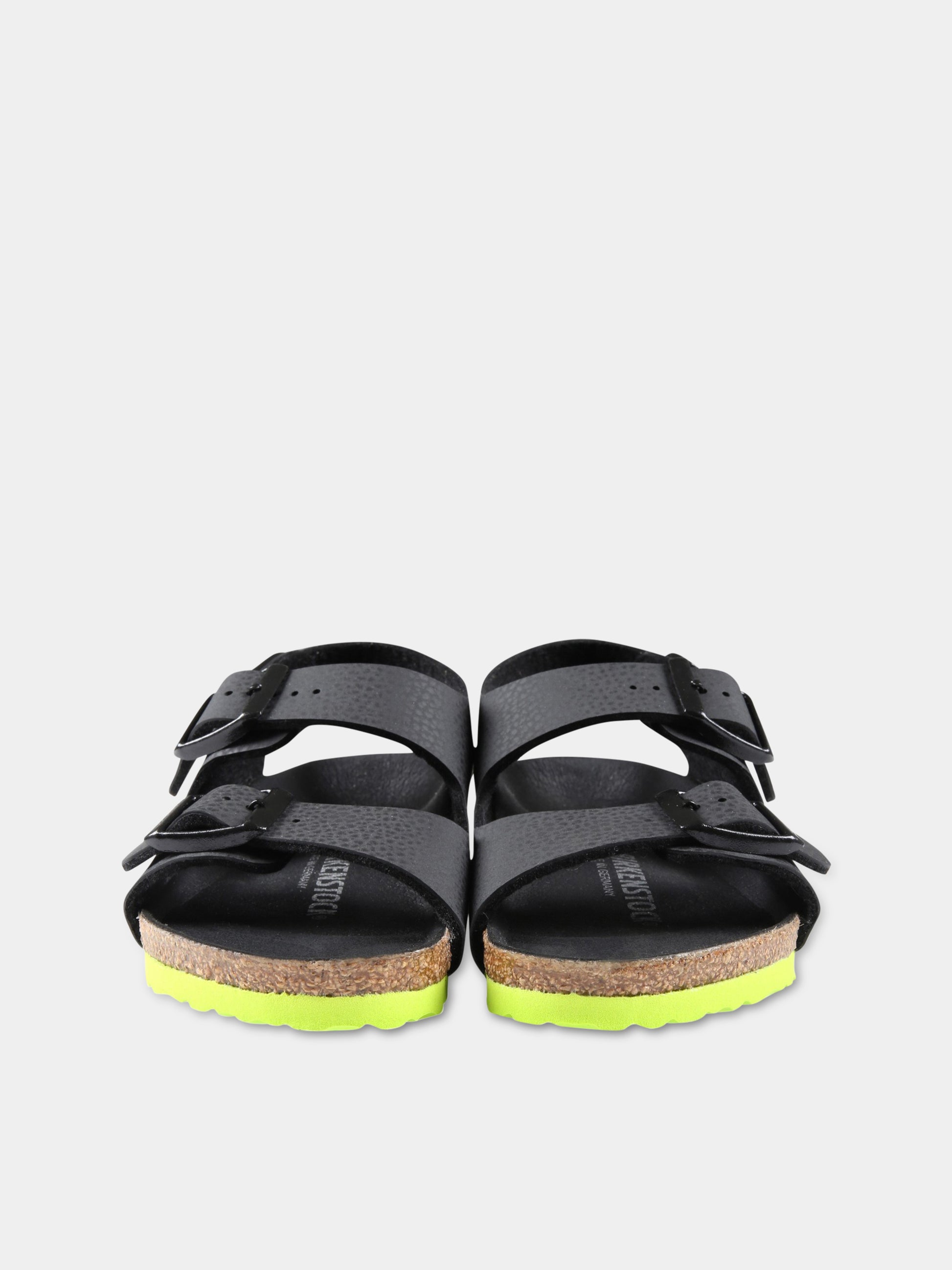 Sandali neri  Milano  per bambino con suola verde,Birkenstock,1022129