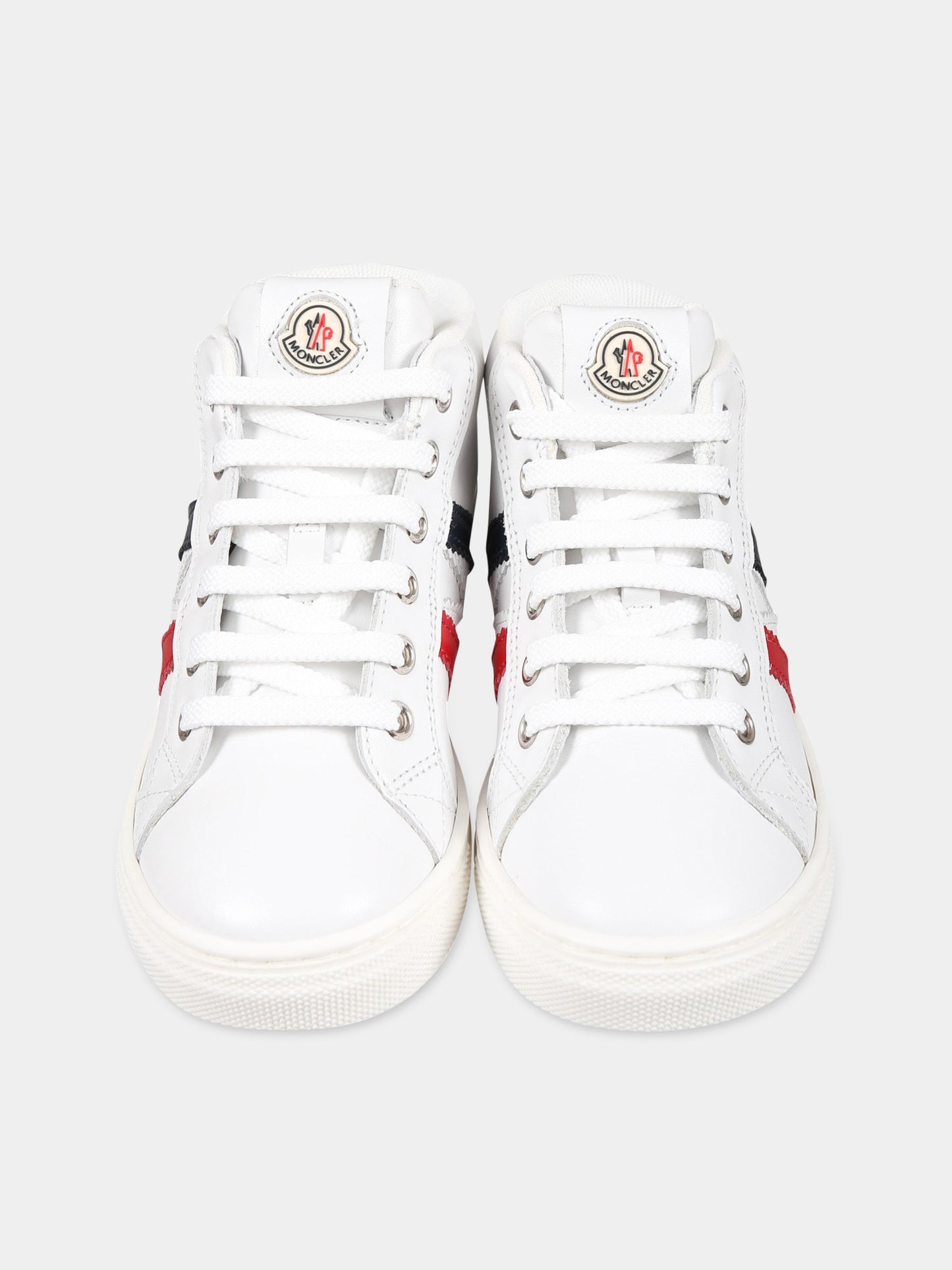 Sneakers bianche per bambino con logo,Moncler Kids,954 4M00040 M2969 P07