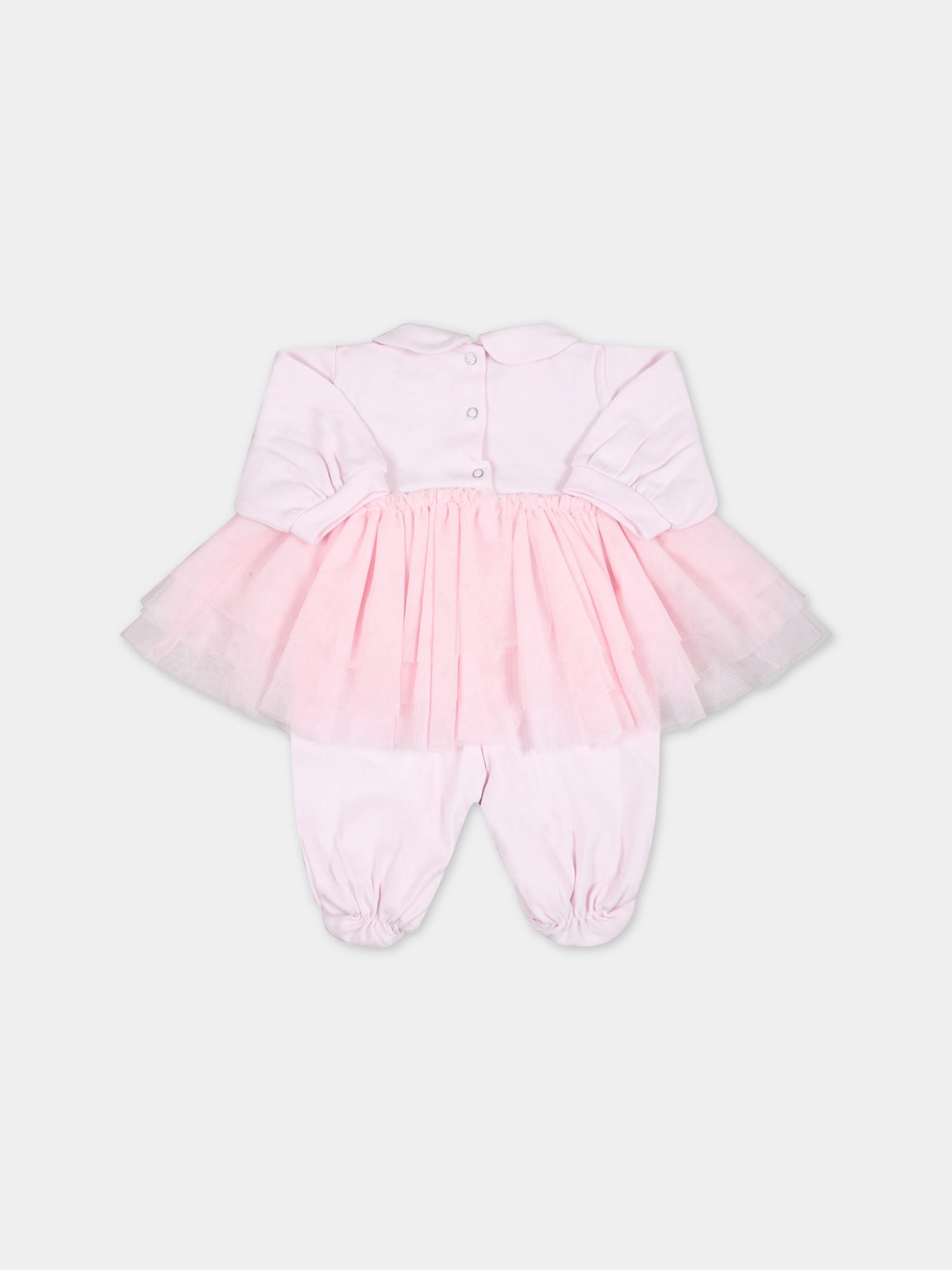 Tutina rosa per neonata con tutu,Monnalisa,35A210 1000 0091