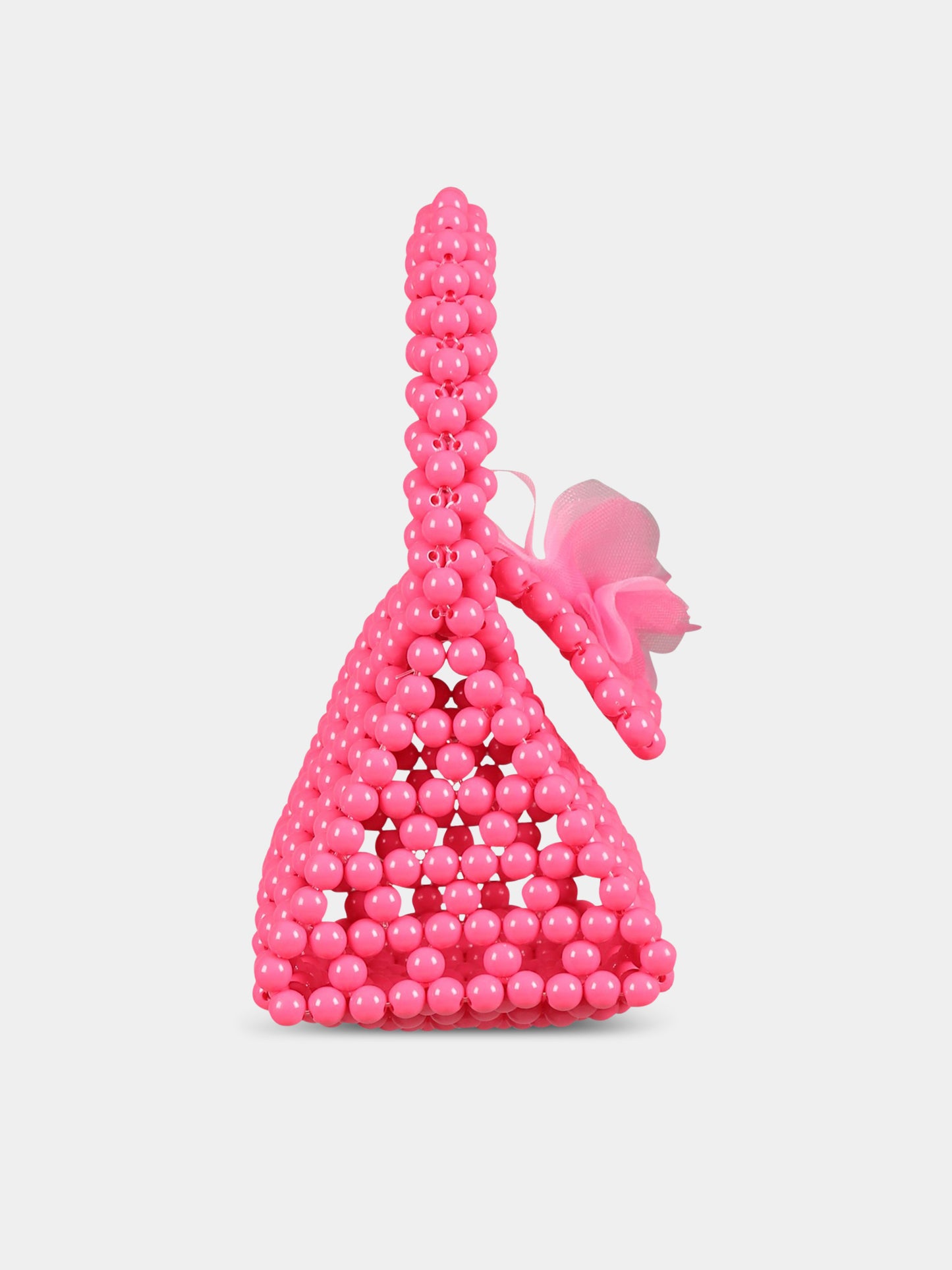 Borsa fucsia per bambina con logo e farfalla,Monnalisa,19A004 1067 0095