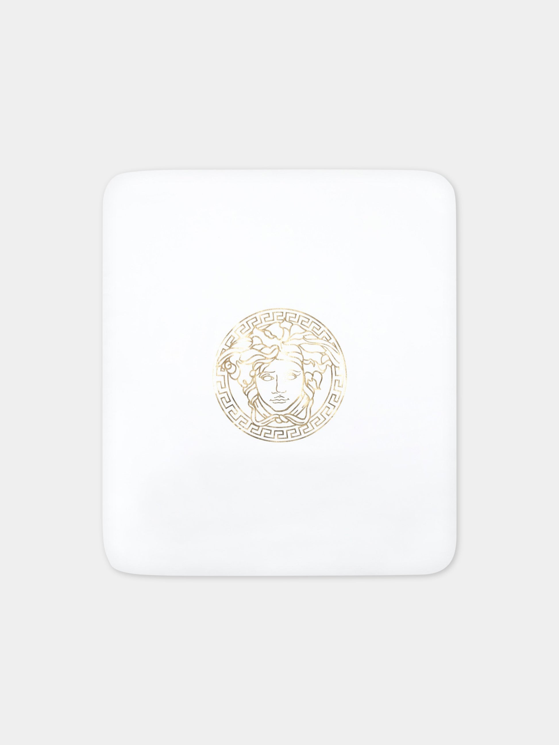 Coperta bianca per neonata con Medusa,Versace,1000092 1A06300 6W560