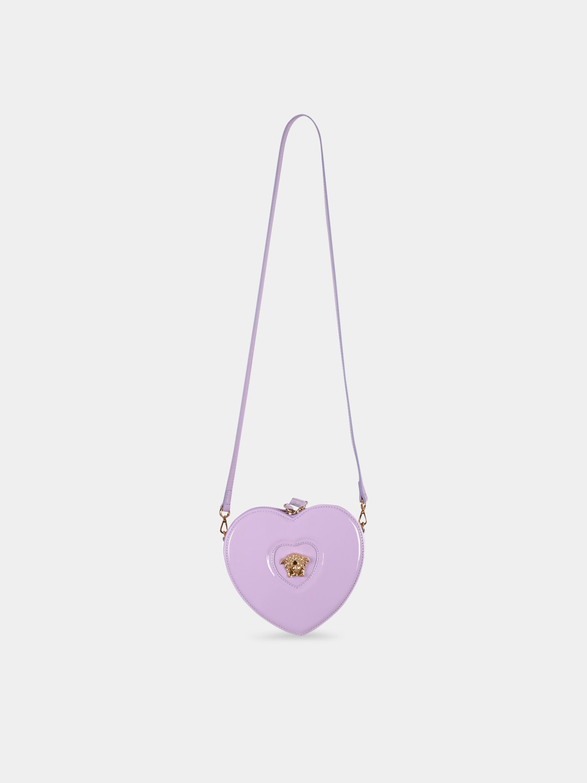 Borsa viola per bambina con patch Medusa,Versace,1006506 1A01251 1LC3V