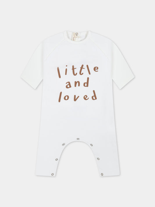 Tutina avorio per neonati con scritta marrone,Zhoe & Tobiah,FFE18 BIASTSAF