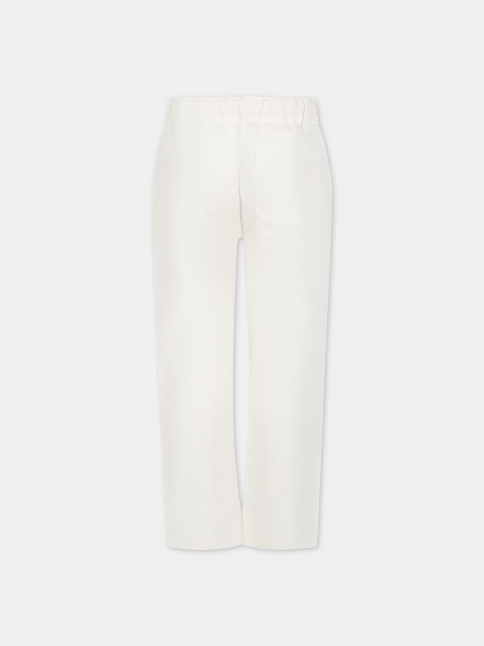 Pataloni avorio per bambino in lino,Zhoe & Tobiah,LIN5 1