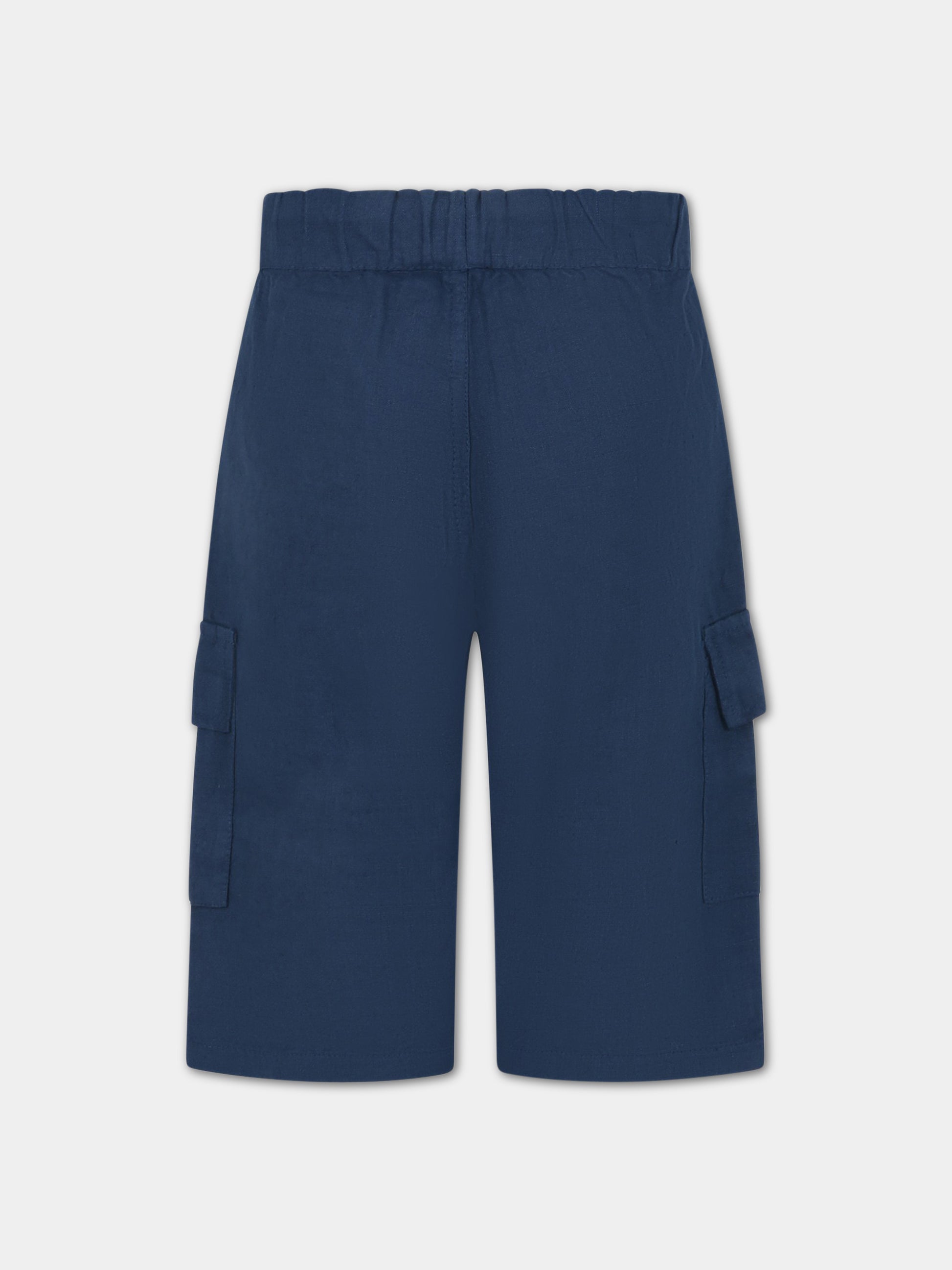 Bermuda blu per bambino in lino,Zhoe & Tobiah,LIN4 11