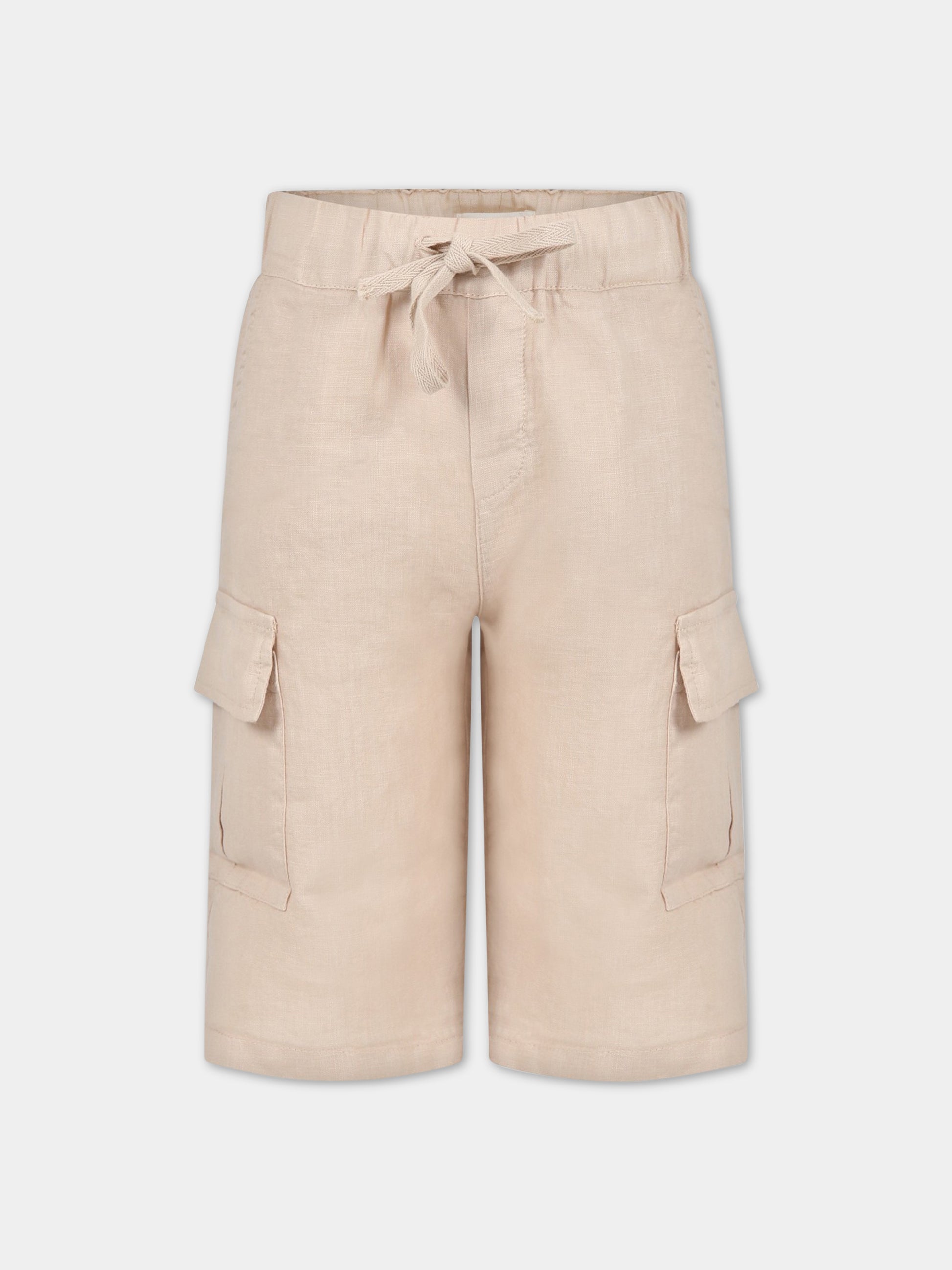 Bermuda avorio per bambino in lino,Zhoe & Tobiah,LIN4 23