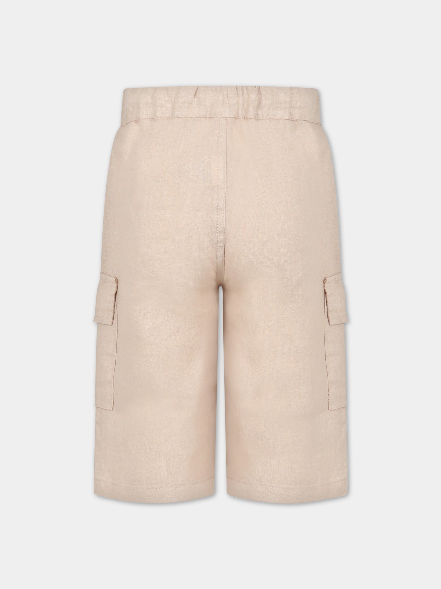 Bermuda avorio per bambino in lino,Zhoe & Tobiah,LIN4 23