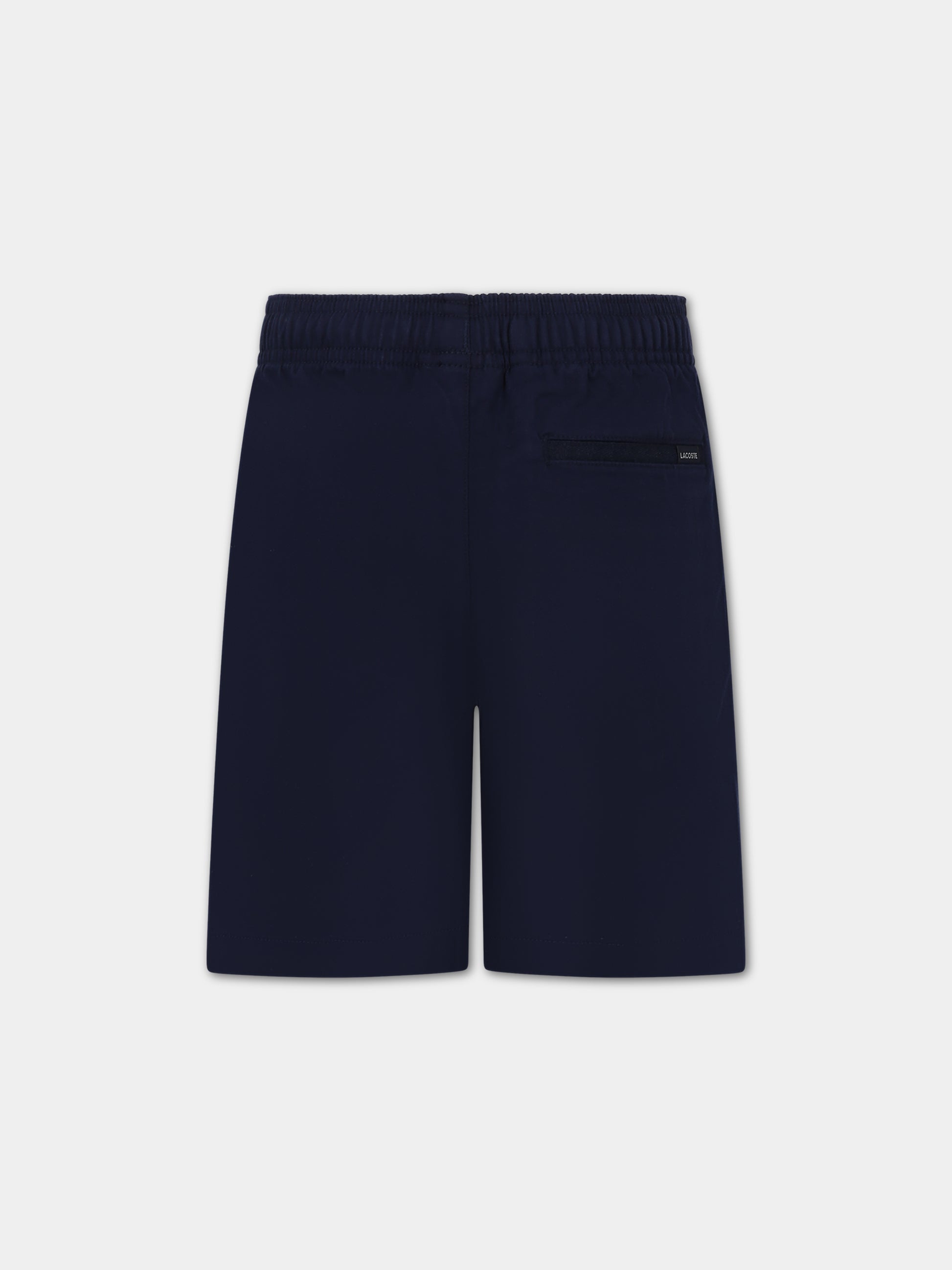 Shorts blu per bambino con iconico coccodrillo,Lacoste,FJ5242 166