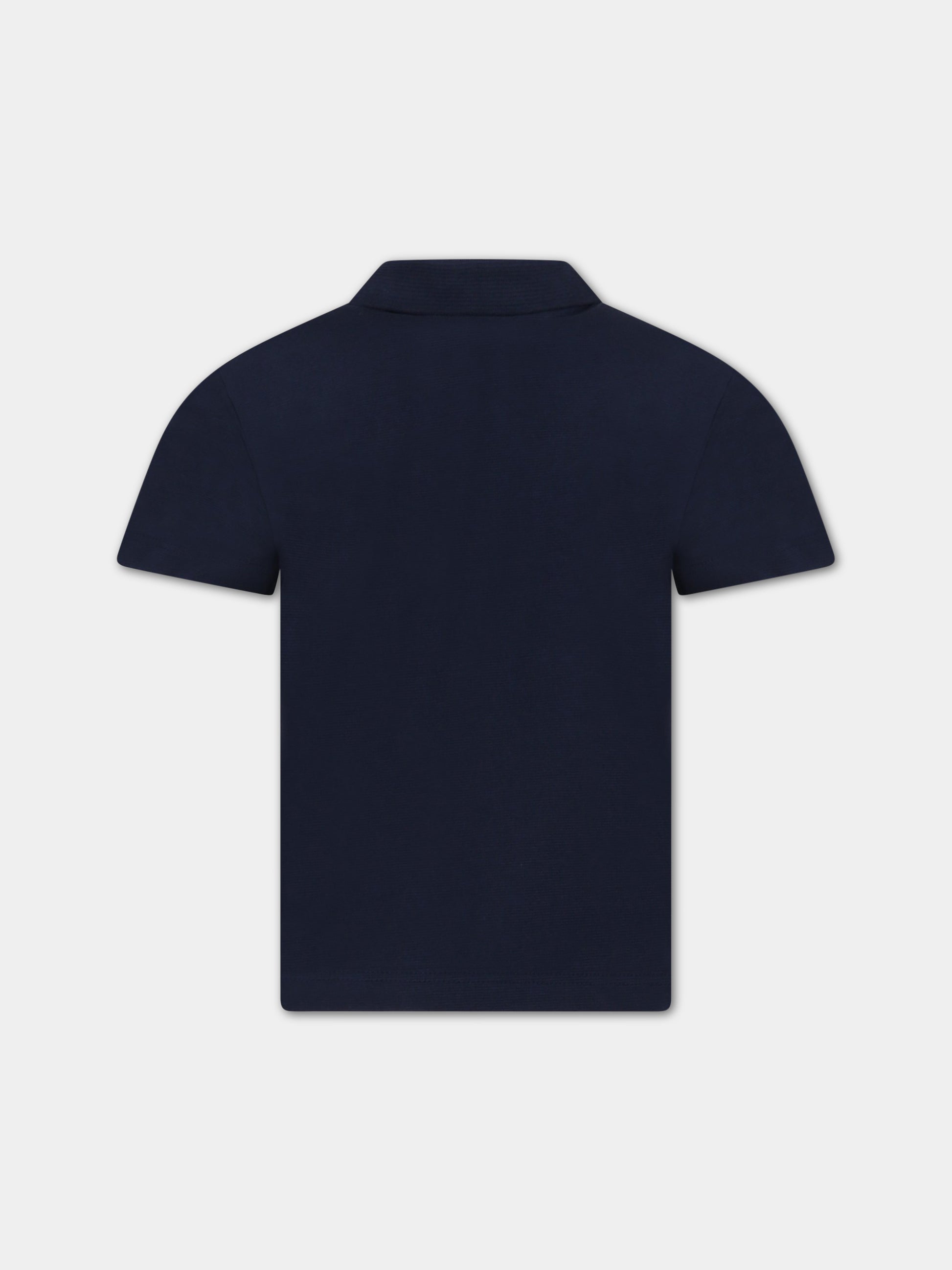 Polo blu per bambino con iconico logo,Lacoste,DJ0642 166
