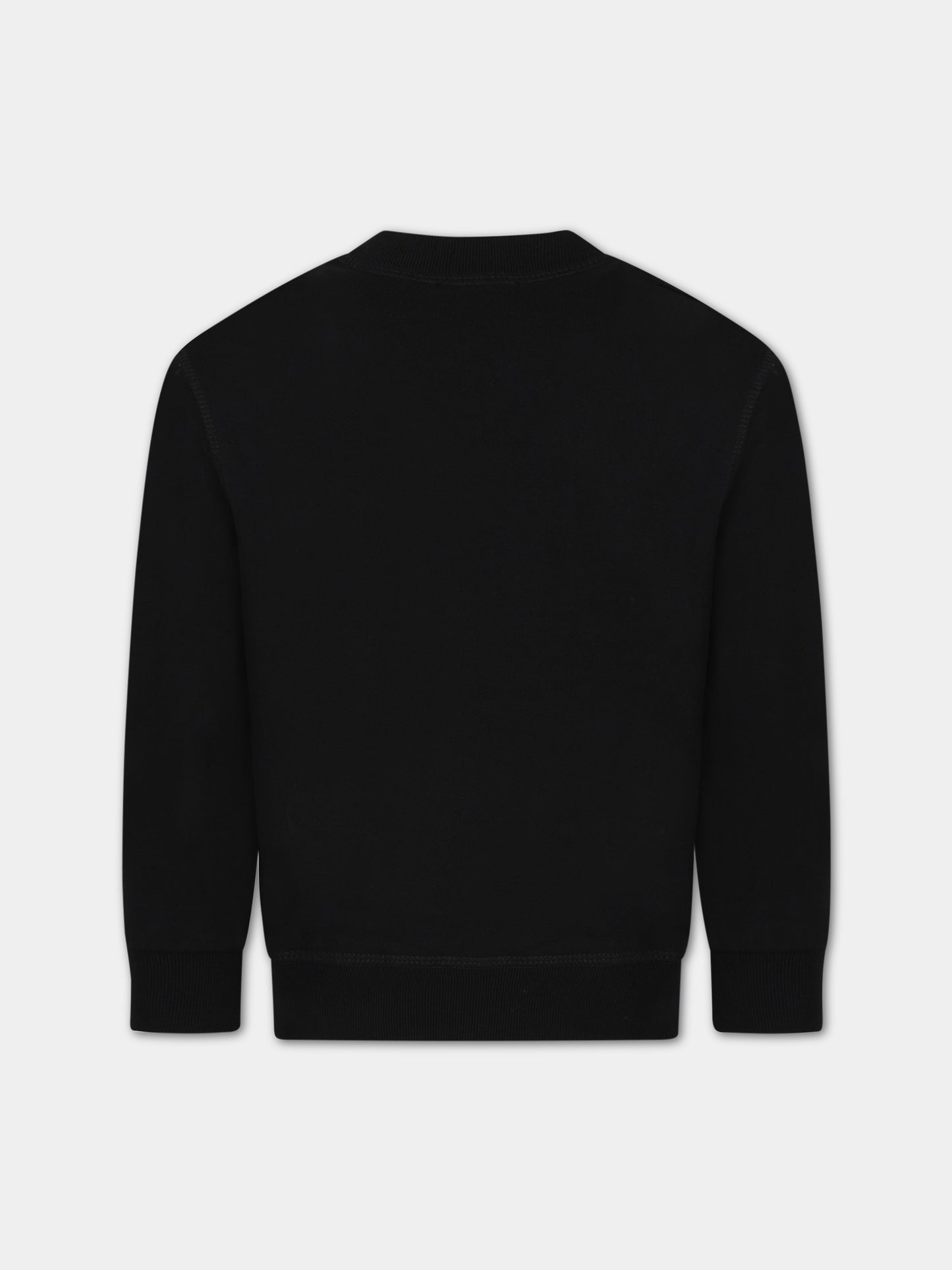 Felpa nera per bambino con logo,Dsquared2,DQ1633 D0A2F DQ900