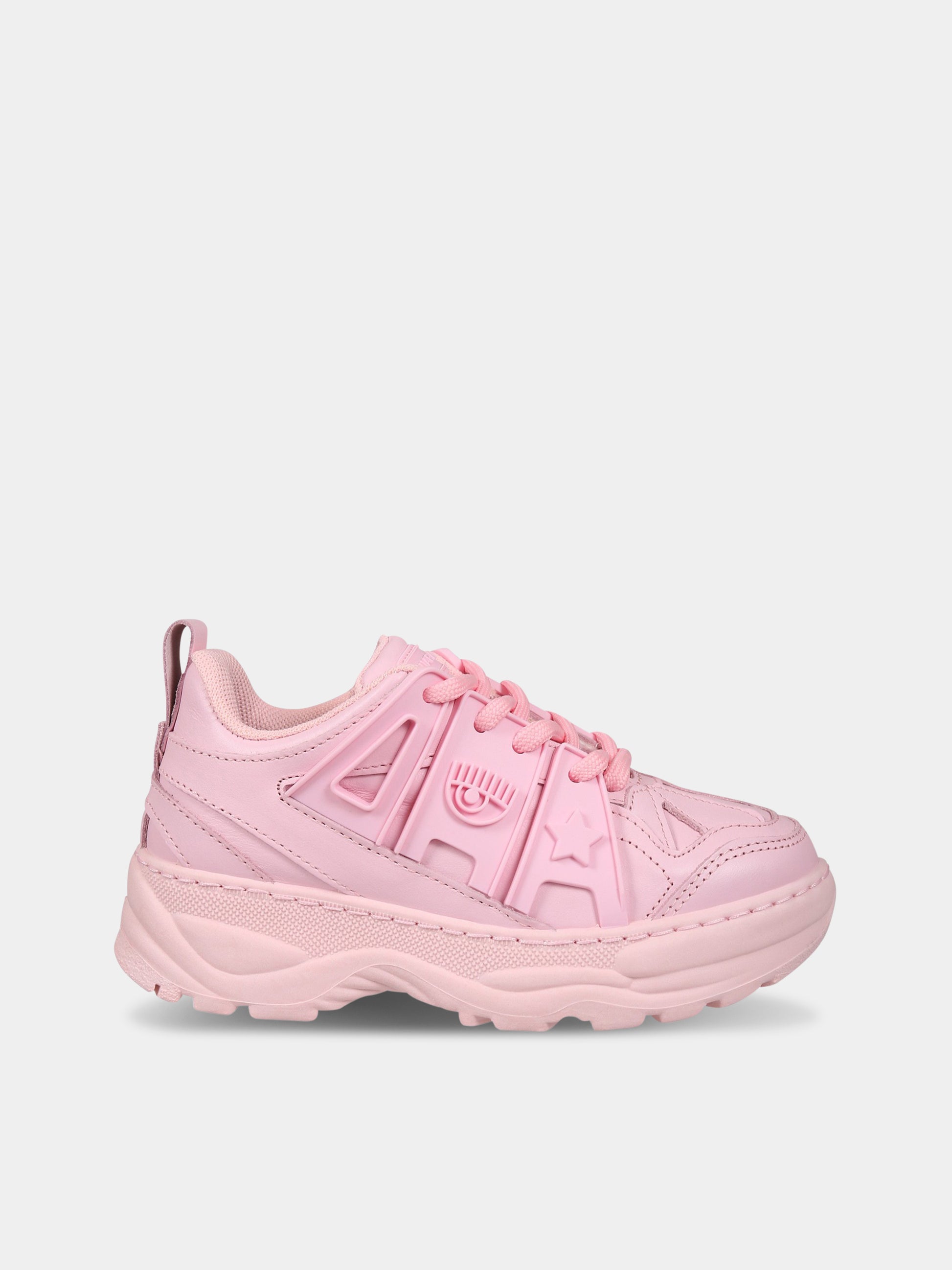 Sneakers rosa per bambina con iconici eyes flirting,Chiara Ferragni Collection,CFB200 012 K