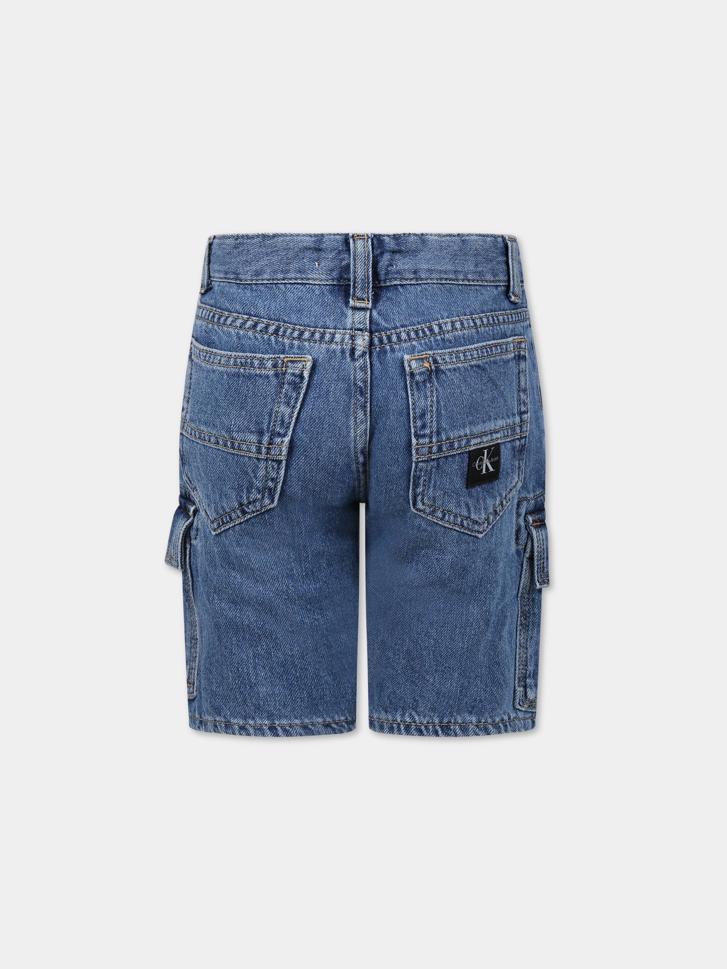 Shorts blu per bambino con logo,Calvin Klein Kids,CKIB0IB01606 IB0IB01606 1BJ