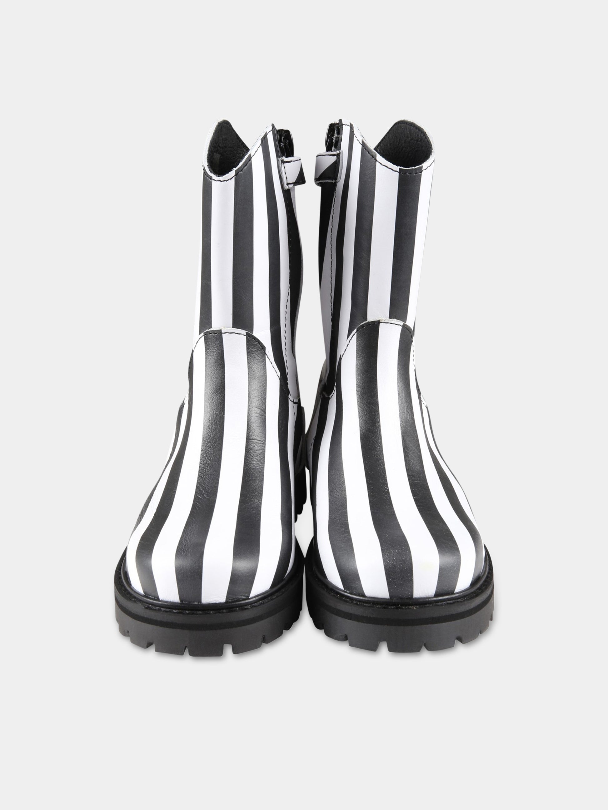 Stivali multicolor per bambina,Marques Almeida,SS23COREAC0188LTH BLACK/WHITE