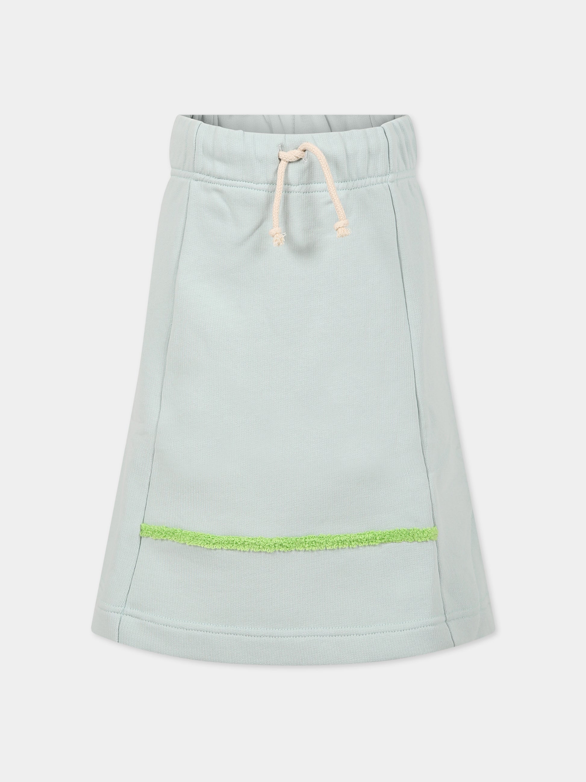 Gonna celeste per bambina con dettaglio verde,Raquette,BAT 006A 67