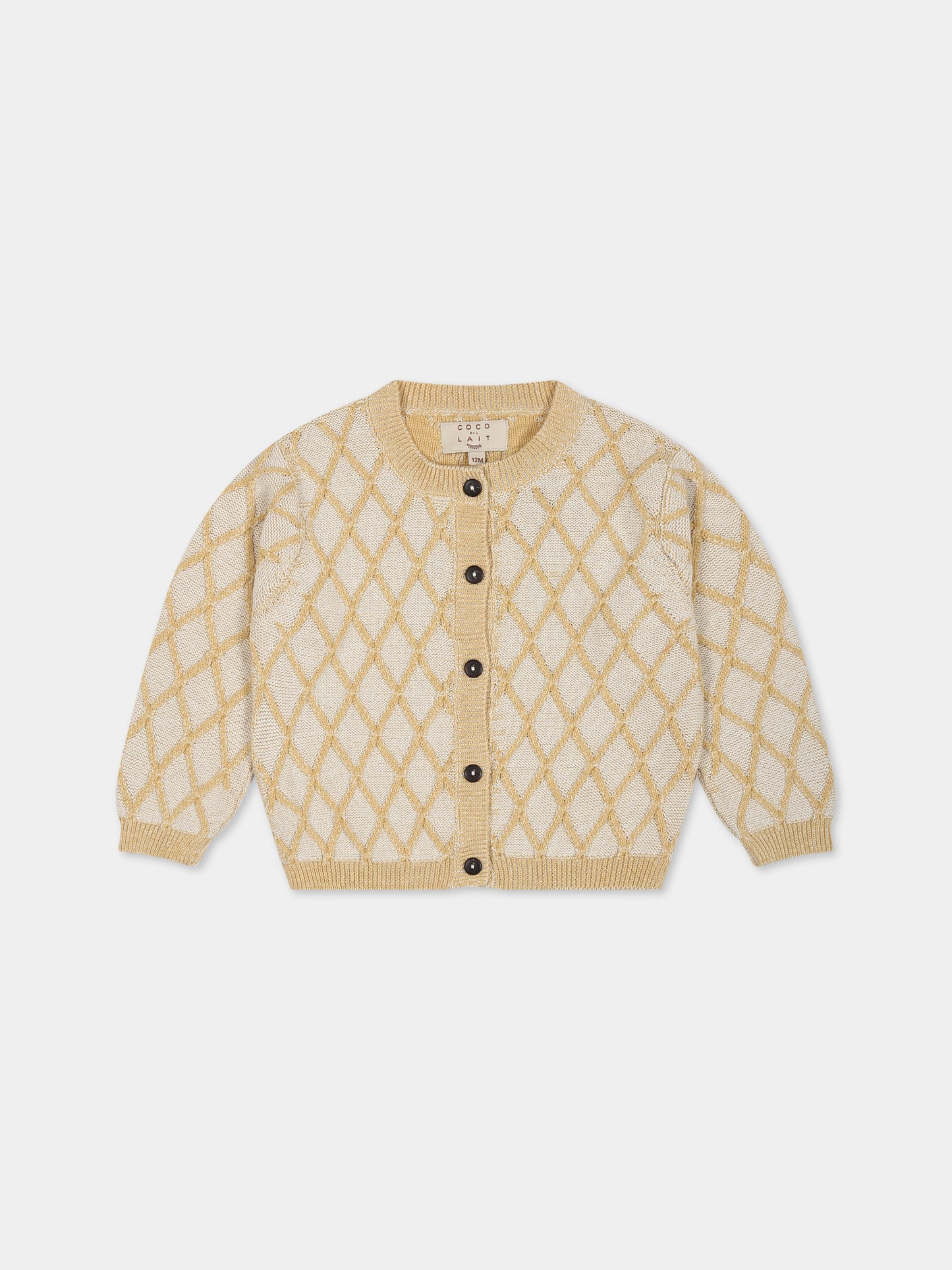 Cardigan giallo per bambina,Coco Au Lait,14COCO1137