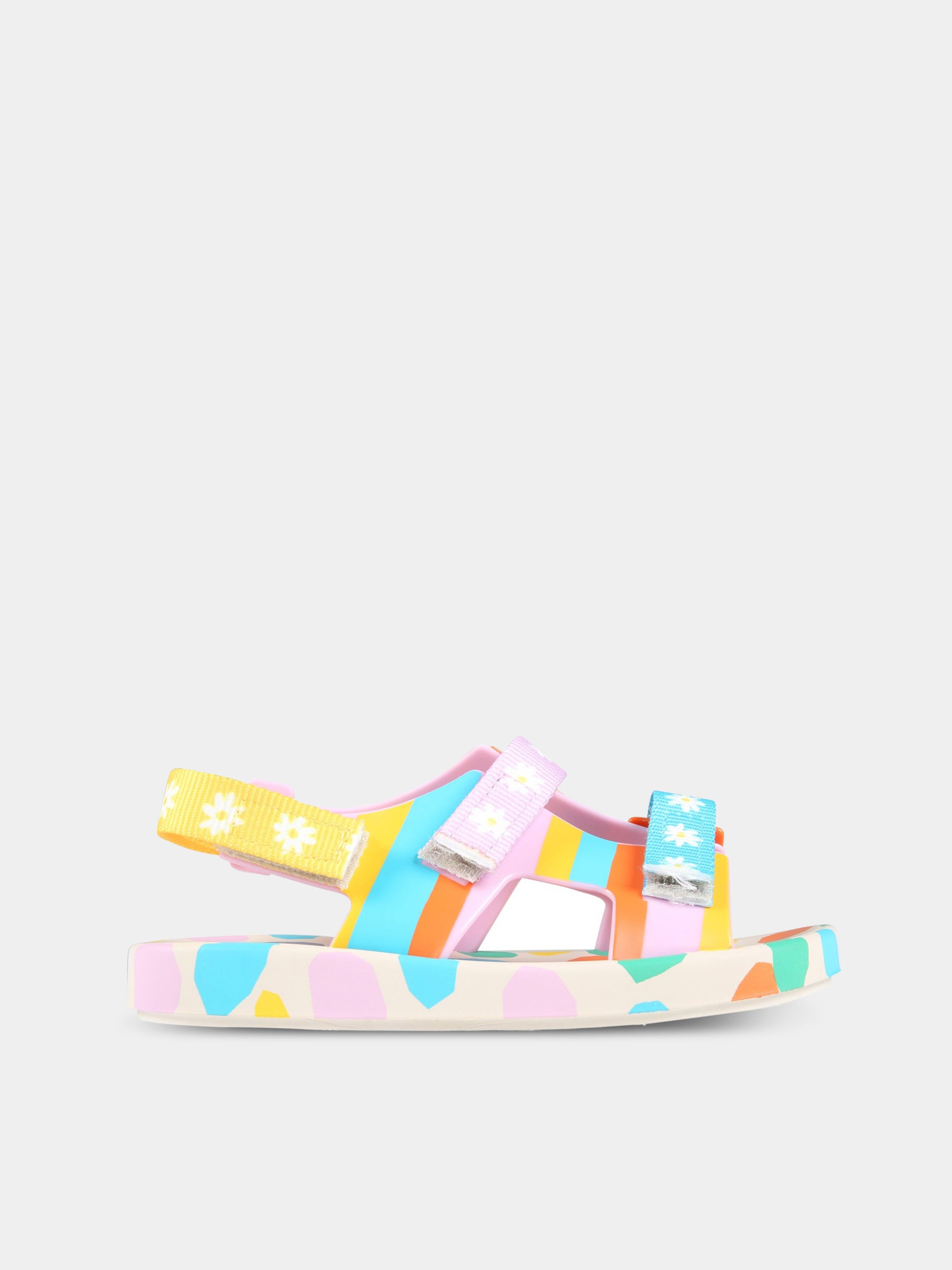 Sandali multicolor per bambina con fiori,Mini Melissa,33450 54170