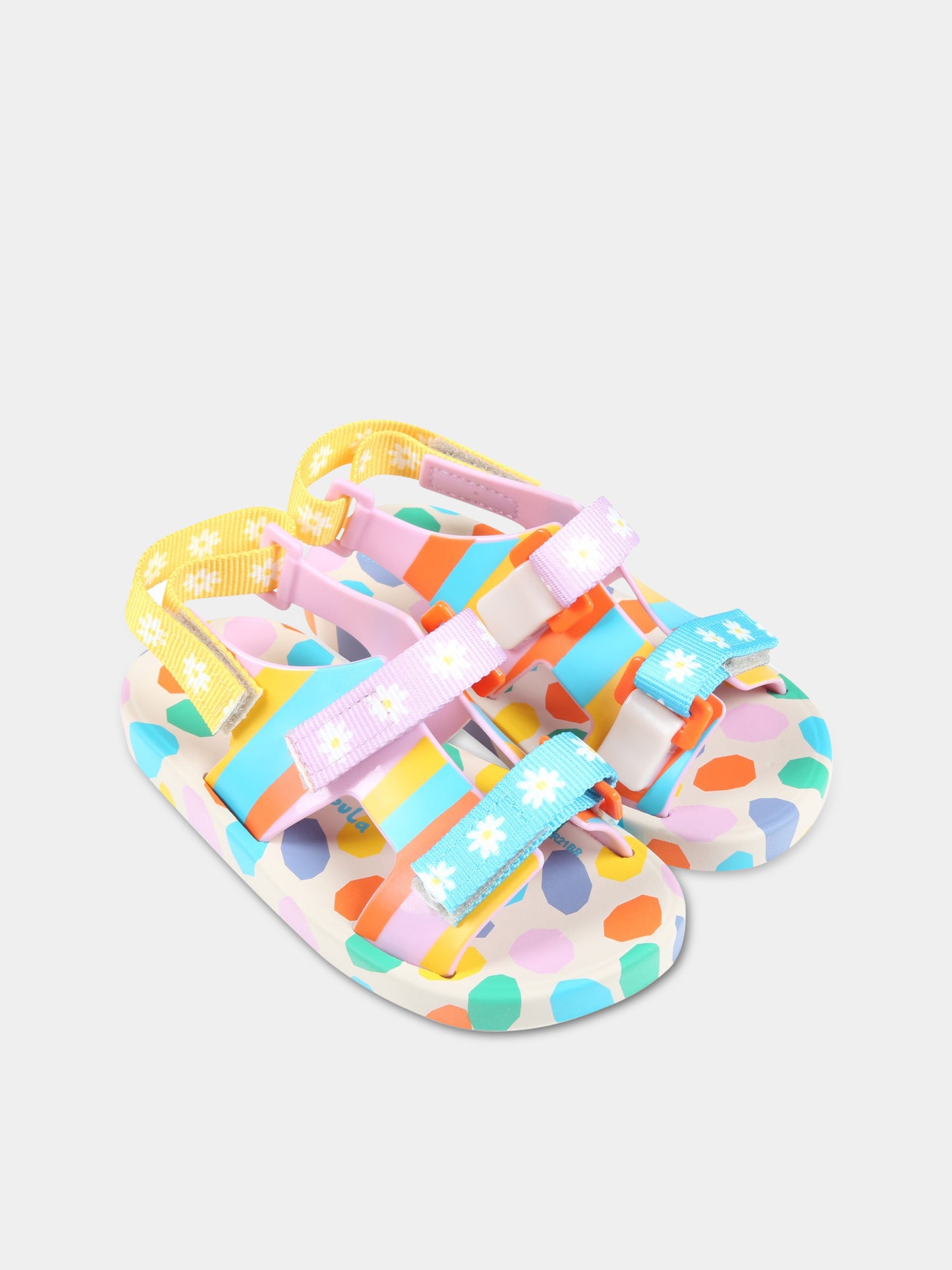 Sandali multicolor per bambina con fiori,Mini Melissa,33450 54170