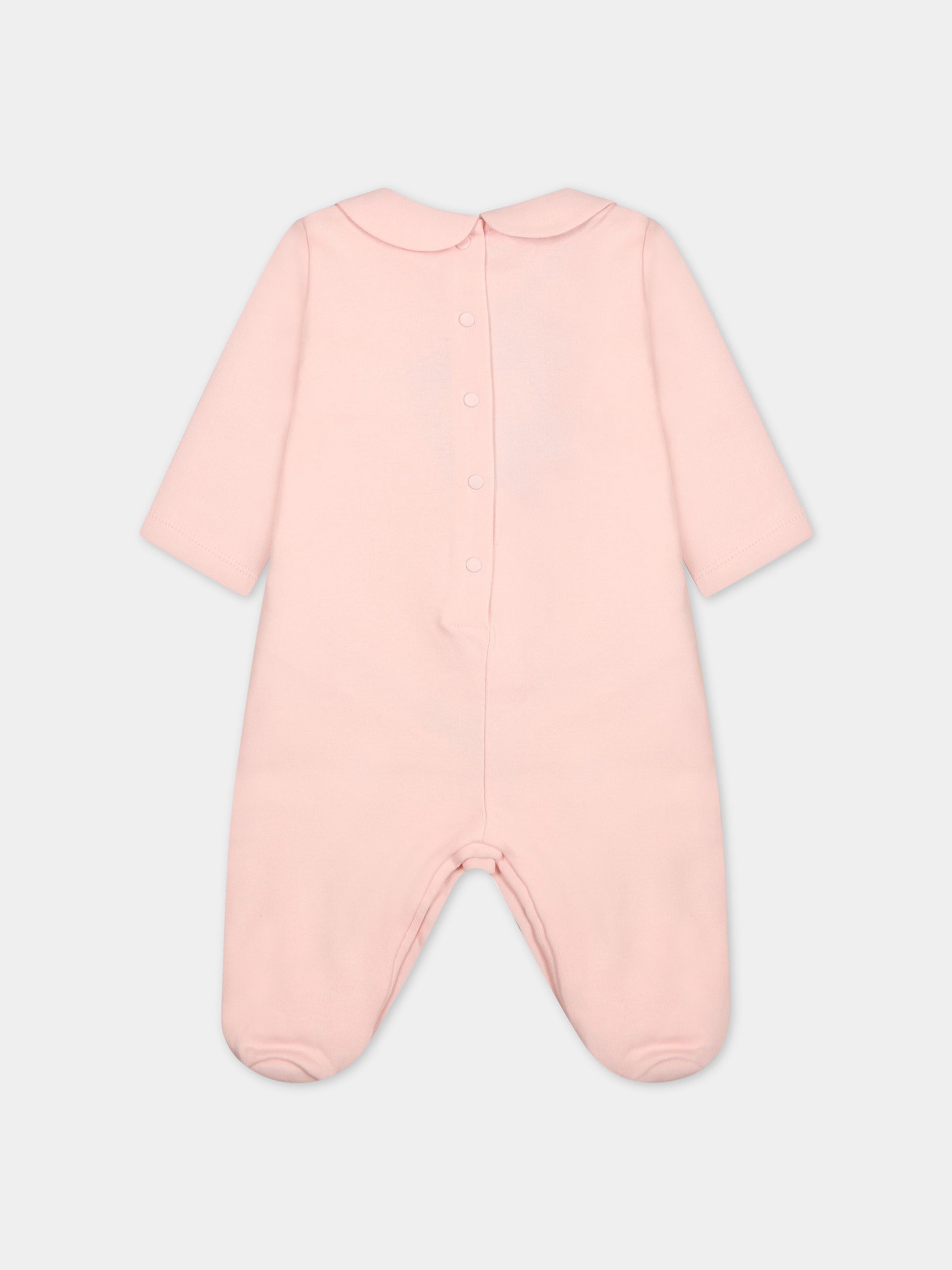 Set rosa per neonata con logo,Blumarine Baby,IA3126J6050 X0485