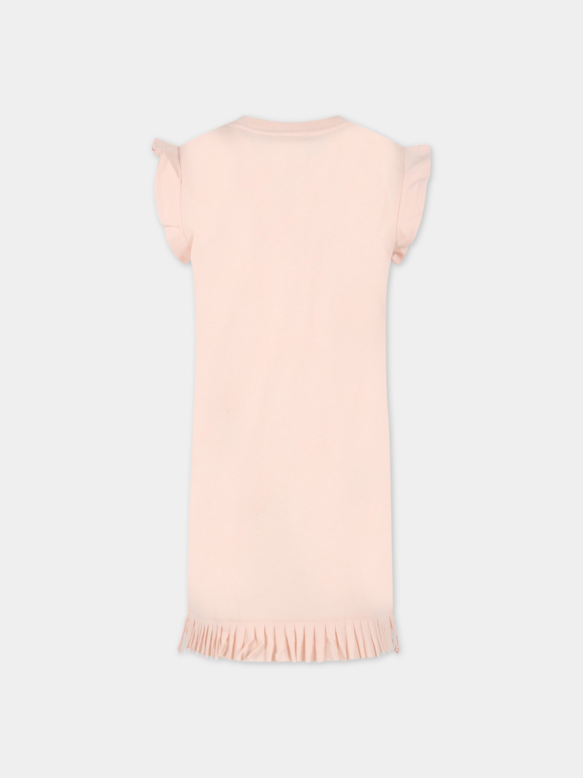 Vestito rosa per bambina con logo,Chloé Kids,C12907 45K