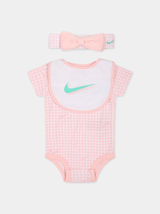 Set rosa per neonata con iconico swoosh,Nike,NN0976 AEM