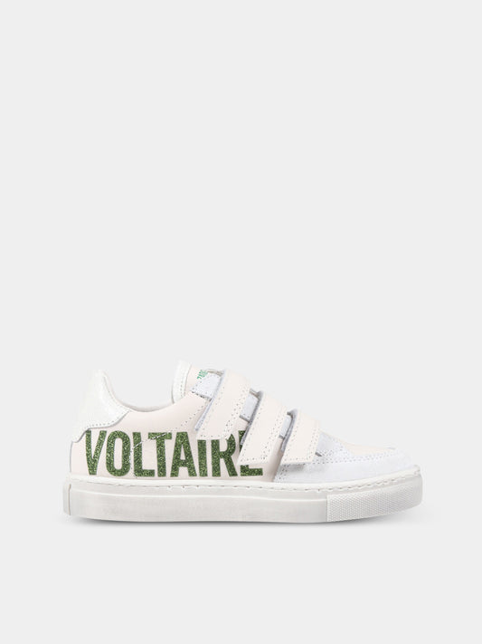 Sneakers bianche per bambina con logo,Zadig & Voltaire Kids,X19T25 117