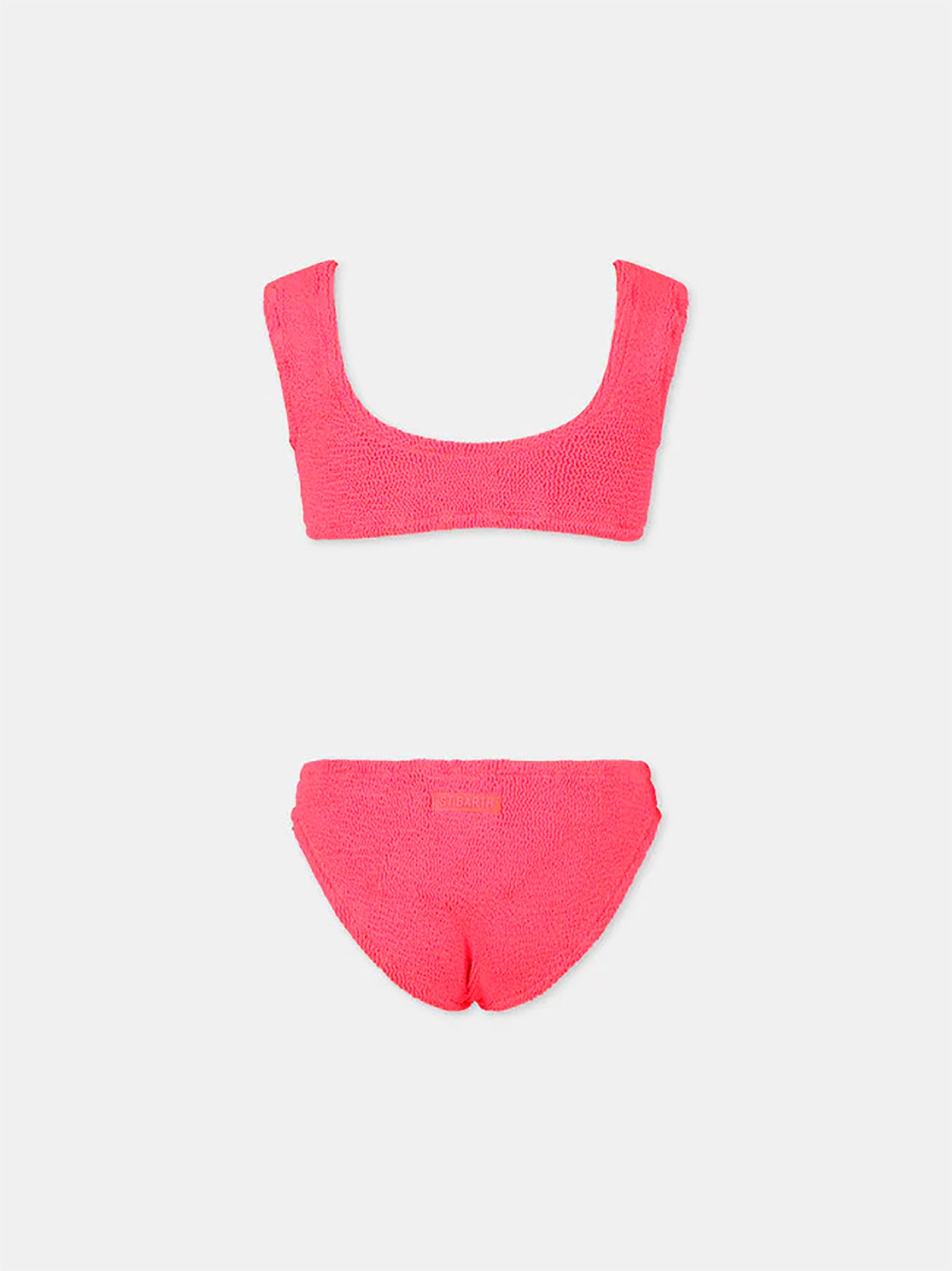 Bikini rosso per bambina con logo,Mc2 Saint Barth,KOURTNEY W JR CRINKLE 42 RING