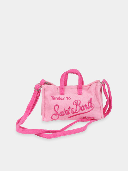 Borsa rosa per bambina con logo,Mc2 Saint Barth,PHONE BAG TERRY 2177