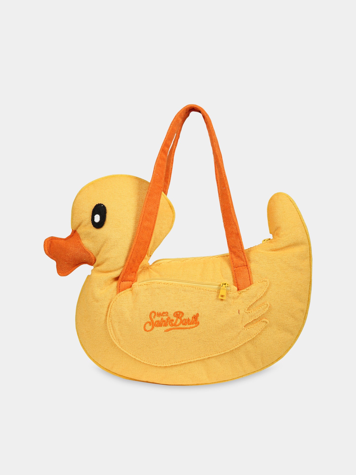 Borsa gialla per bambina con logo,Mc2 Saint Barth,PILLOW TERRY BAG DUCKY 91