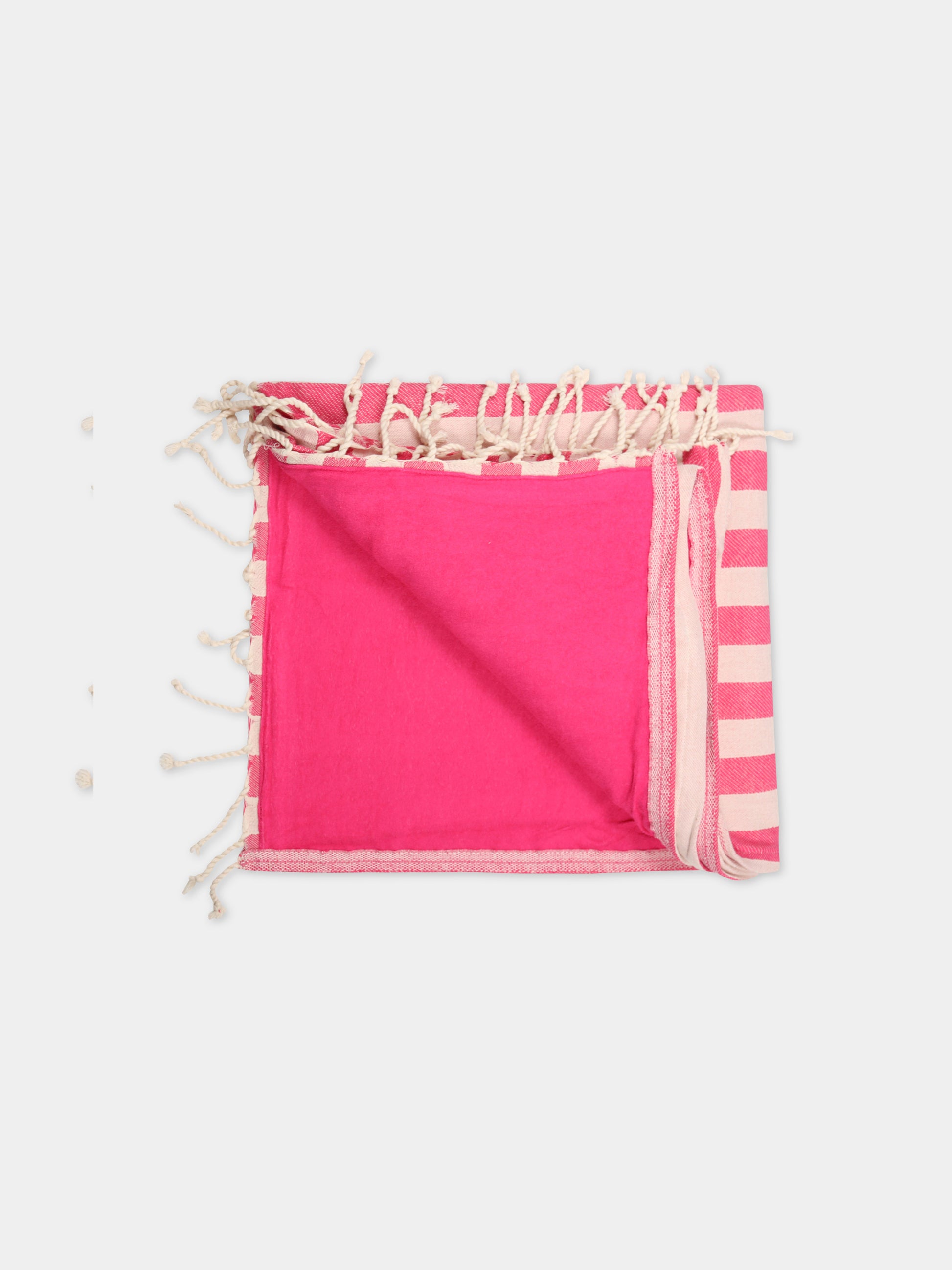 Telo-mare multicolor per bambina con logo giallo,Mc2 Saint Barth,FOUTASPONGE VERTICAL BIGLIG 0177