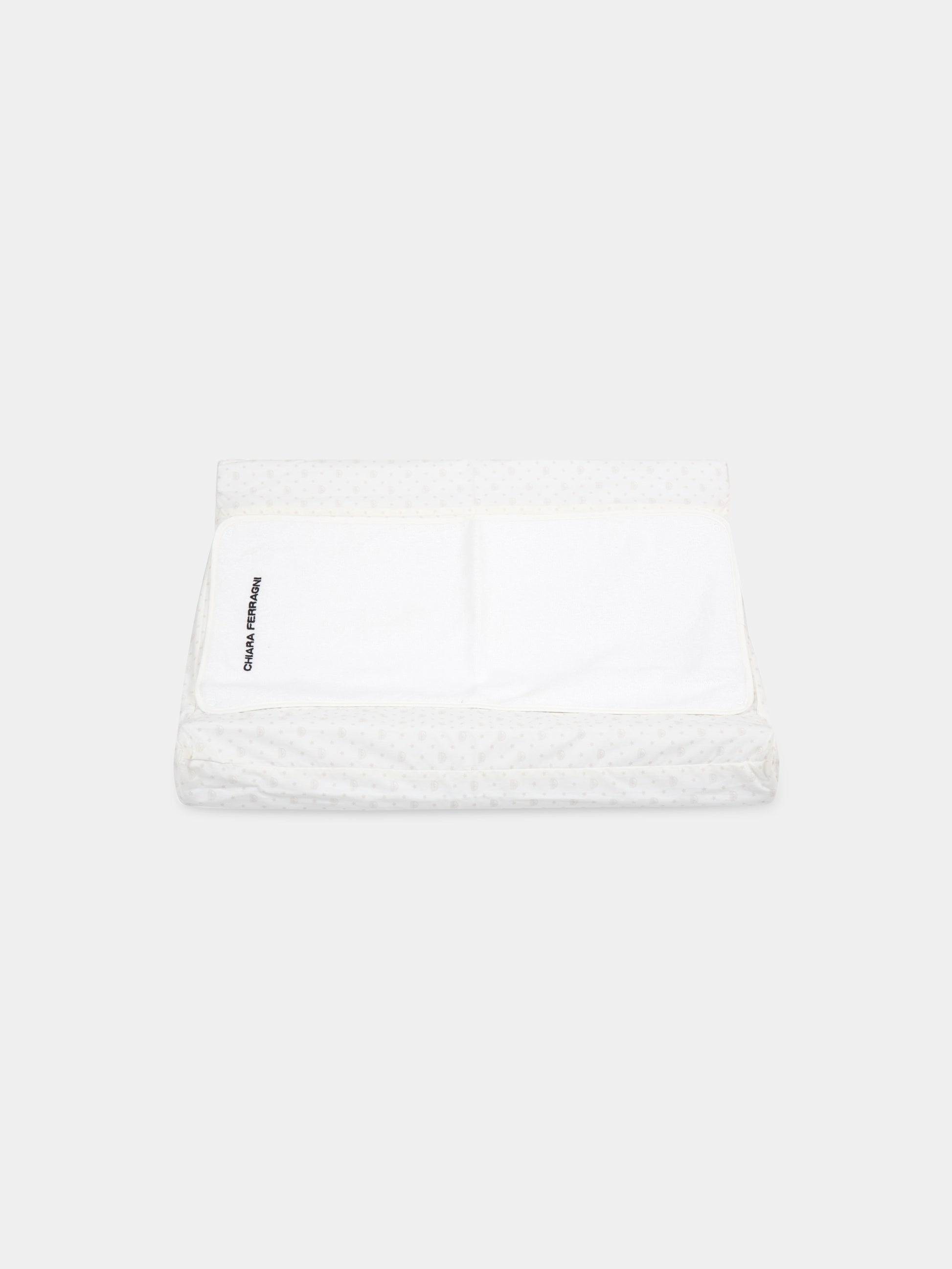 Fasciatoio avorio per neonati con occhiolino,Chiara Ferragni Homewear,CF050B